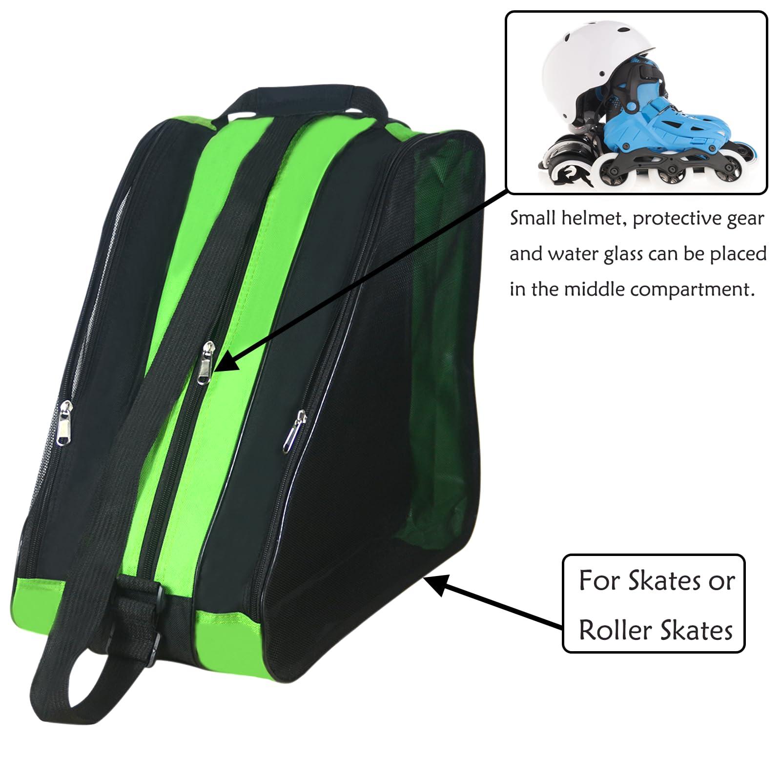 Gooyule Gooyule Ice Skate Bag - Large Capacity Skating Bag Fits Quad, Inline and Most Roller Skate Accessories