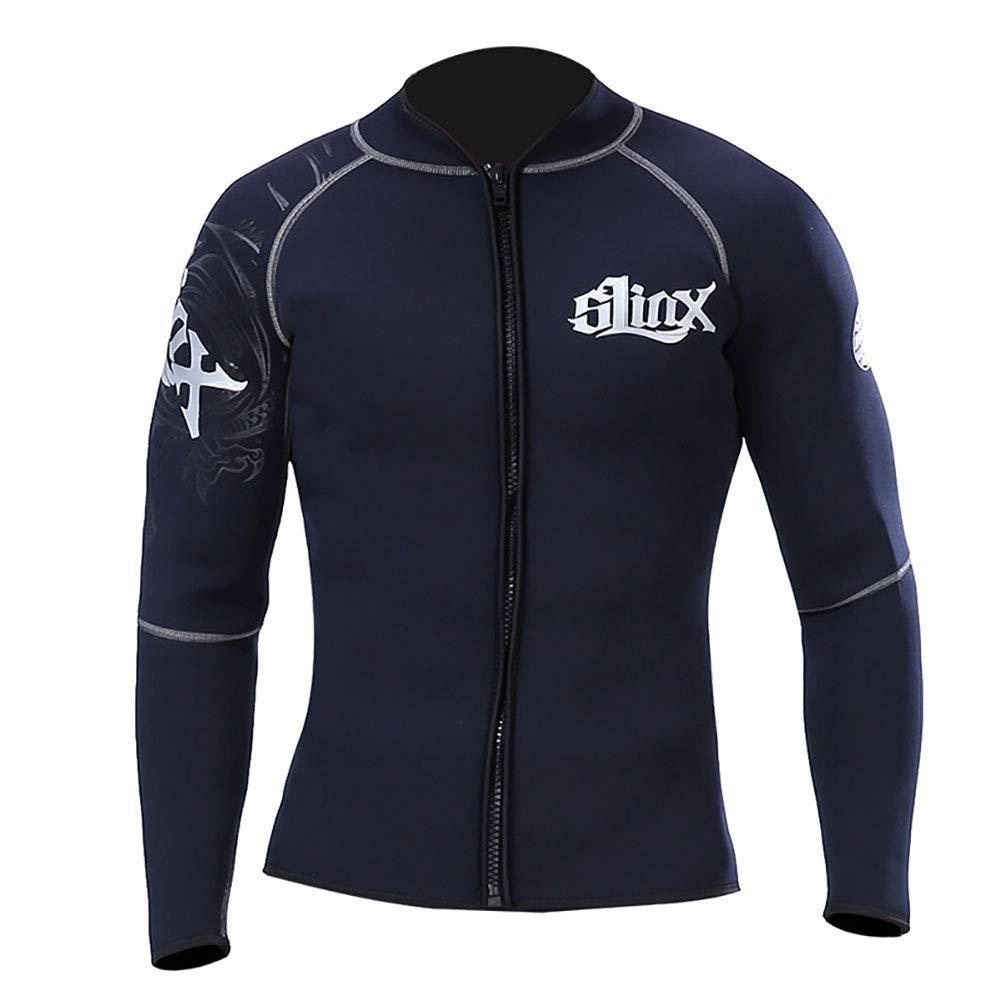 WYYHAA 3Mm Neoprene Jacket Wetsuit Fleece Lining Keep Warm Diving Suit for Surfing Windsurfing Swimwear Boating Scuba,S