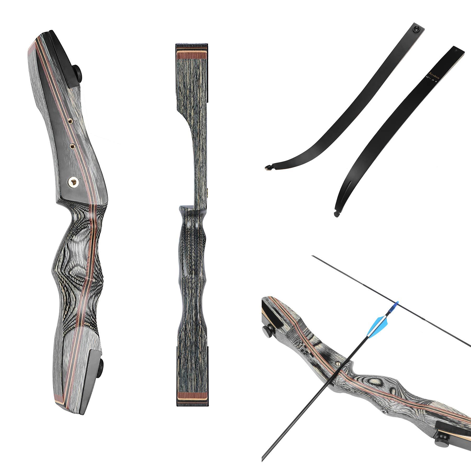 OEELINE OEELINE Airobow Recurve Bow and Arrow Set,Takedown Archery Bow 62 inch Hunting Bow Right Hand Draw Weights in 25-55 lbs,35lbs