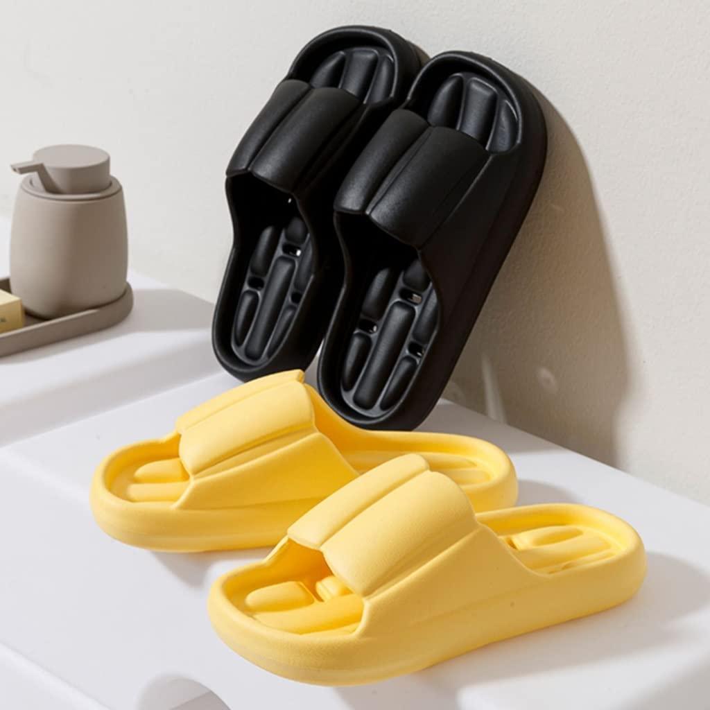 MEHWSUR Bathroom Shower Shoes Non-Slip Quick Drying Beach Pool Shower Slides Sandals with Drain Holes,Shower Shoes Slide Cloud for Women and Men Bath Slipper Sandal (Color : Khaki, Size : EUR44-45)