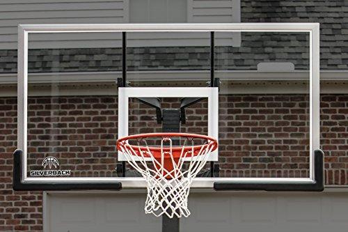 Silverback Silverback 60" In-Ground Basketball System with Adjustable-Height Tempered Glass Backboard and Pro-Style Breakaway Rim
