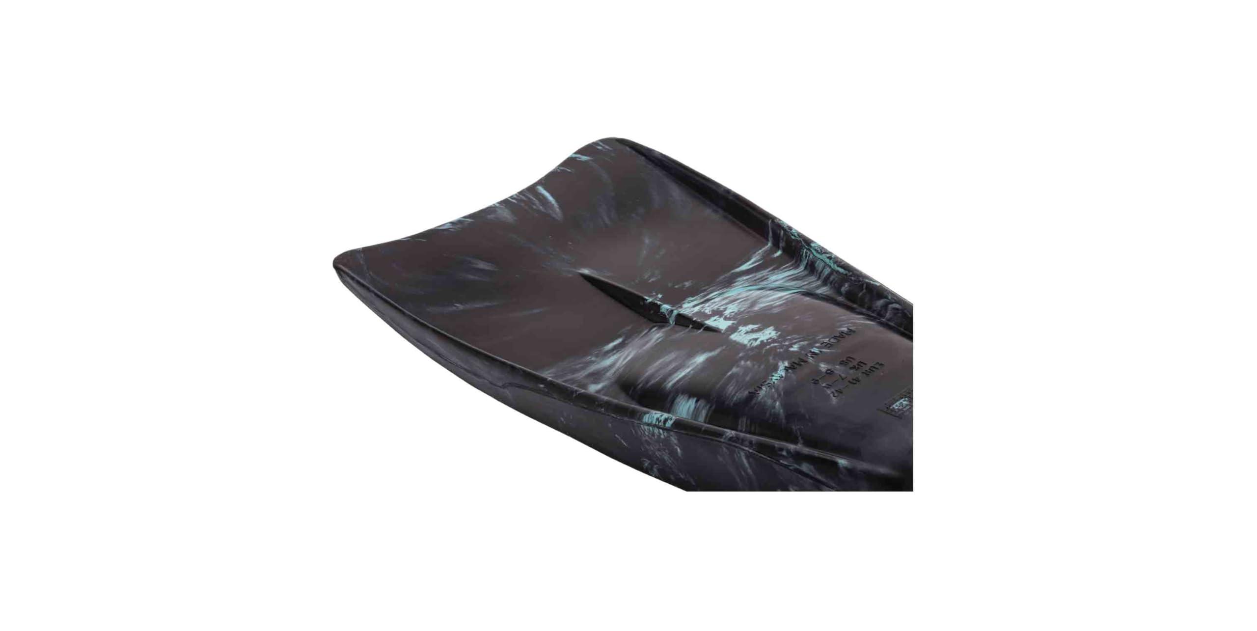 Riffe Riffe Kicks Rubber Swim Fins (Black/Blue Swirl, 39/40 (7-8))