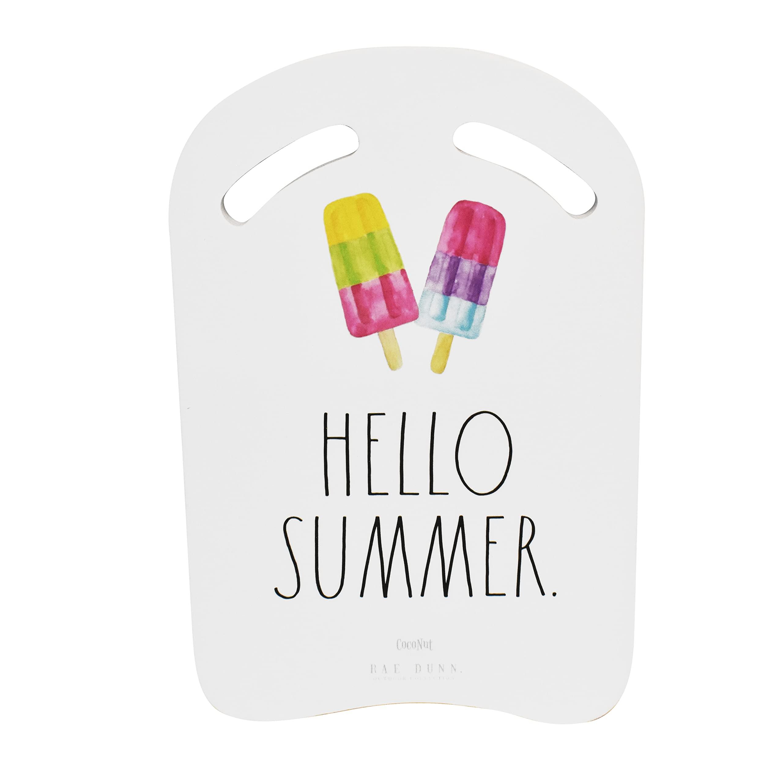 Coconut Float Rae Dunn x CocoNut Float Foam Kickboard - Hello Summer Theme - Youth and Adult Swimming Aid Made EVA Material, Swim Training Board Featuring Classic Rae Dunn Artwork