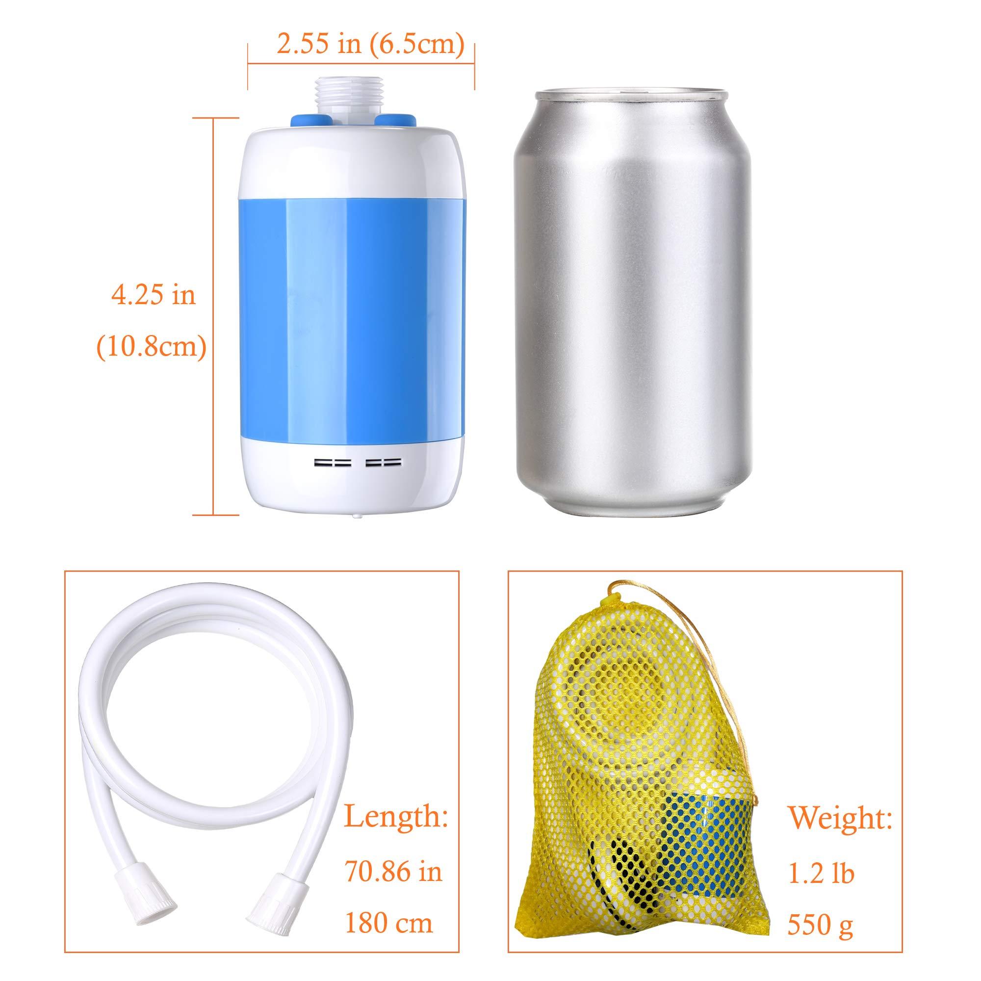 Iron Hammer Iron Hammer Portable Shower Camp Shower Rechargeable Shower high Capacity 4800mAh Camping Shower pet Shower Model:ES01