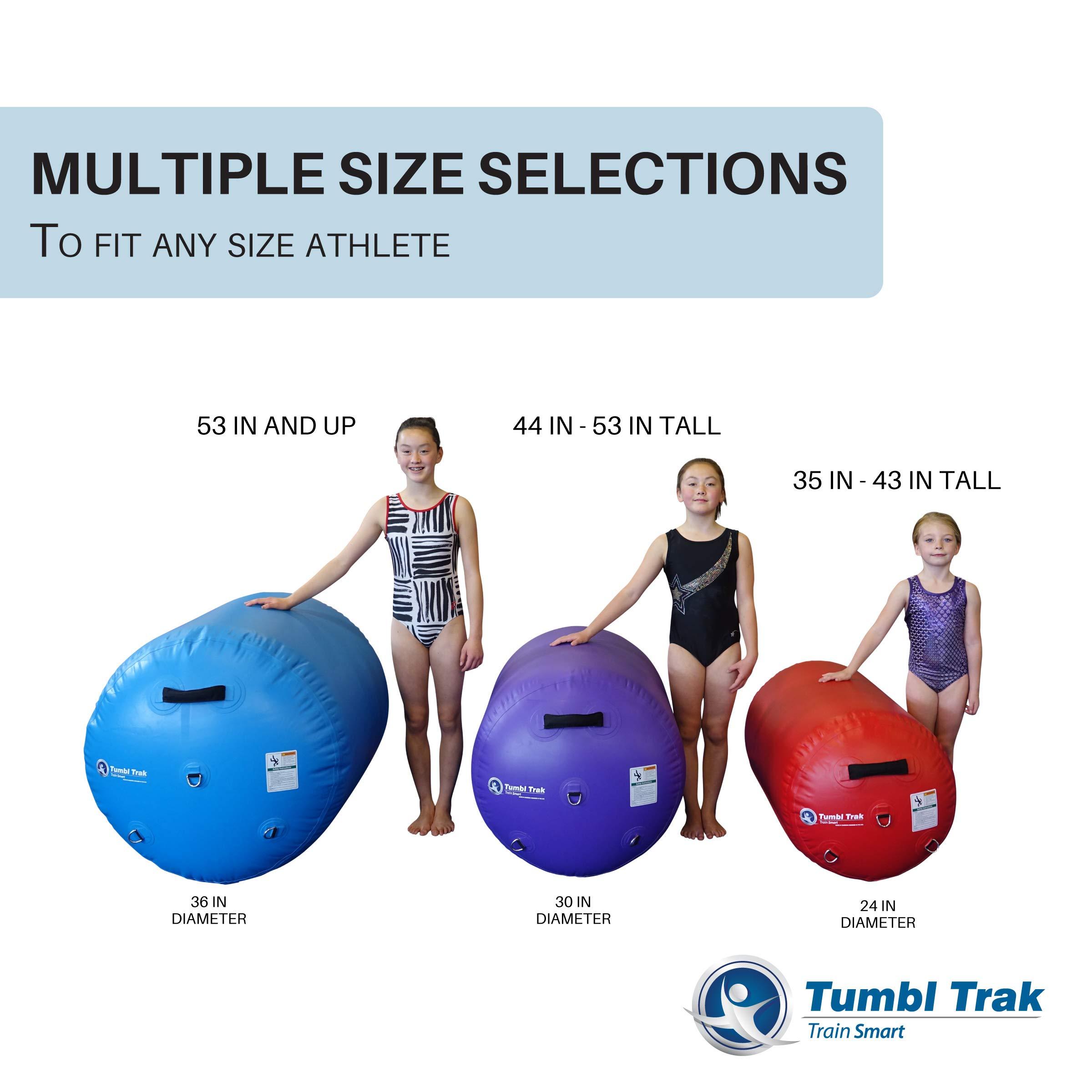 Tumbl Trak Tumbl Trak Air Barrel, Commercial Grade Air Roller for Gymnastics and Cheerleading, Blue, 36In Diameter