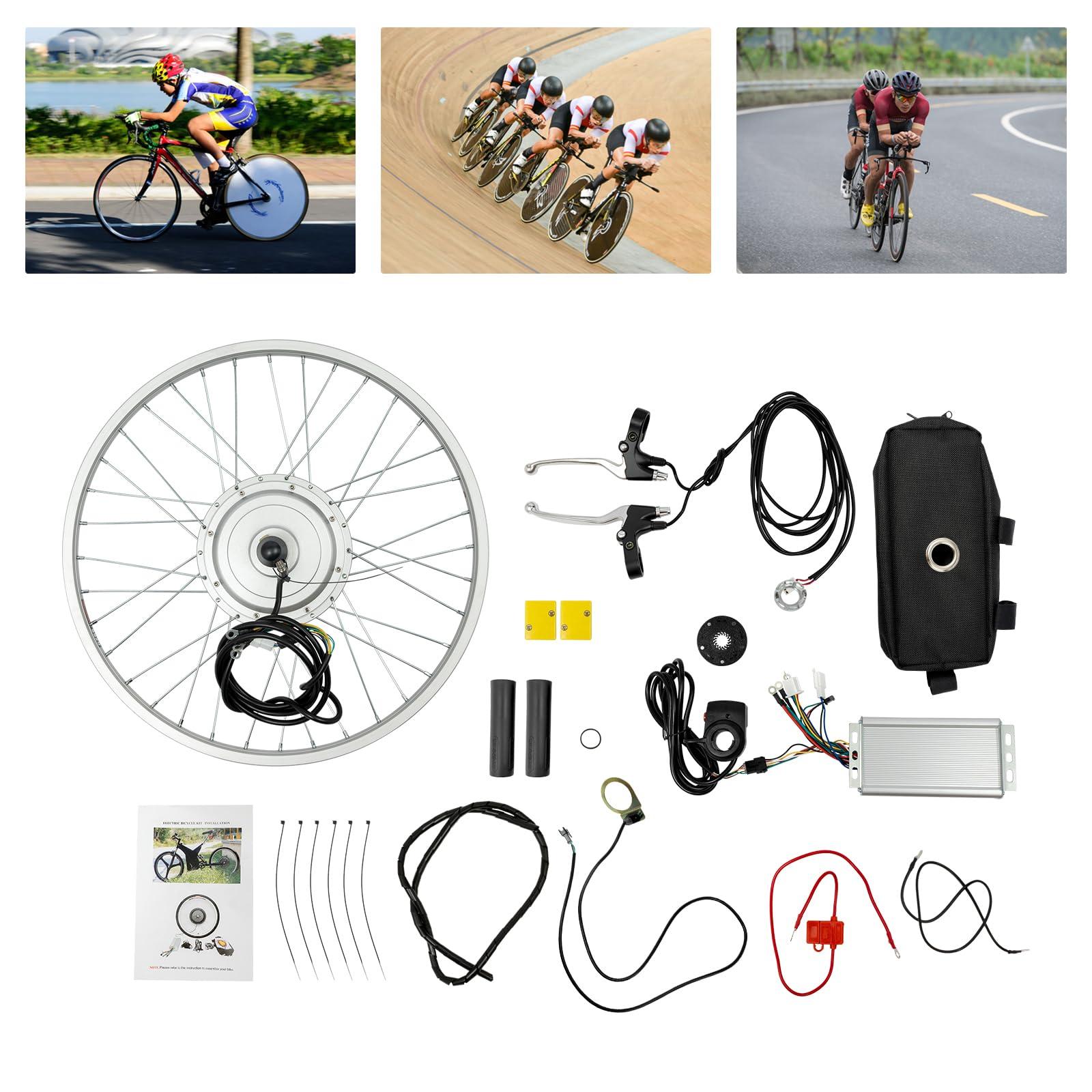 JAYGOVAN JAYGOVAN 24" Electric Bicycle Conversion Kit 36V 750W Ebike 170mm Front Hub Motor Wheel Kit E-Bike Conversion Kit Dual Mode Controller Twist Throttle/Thumb Hub Bicycle Conversion Motor Kit