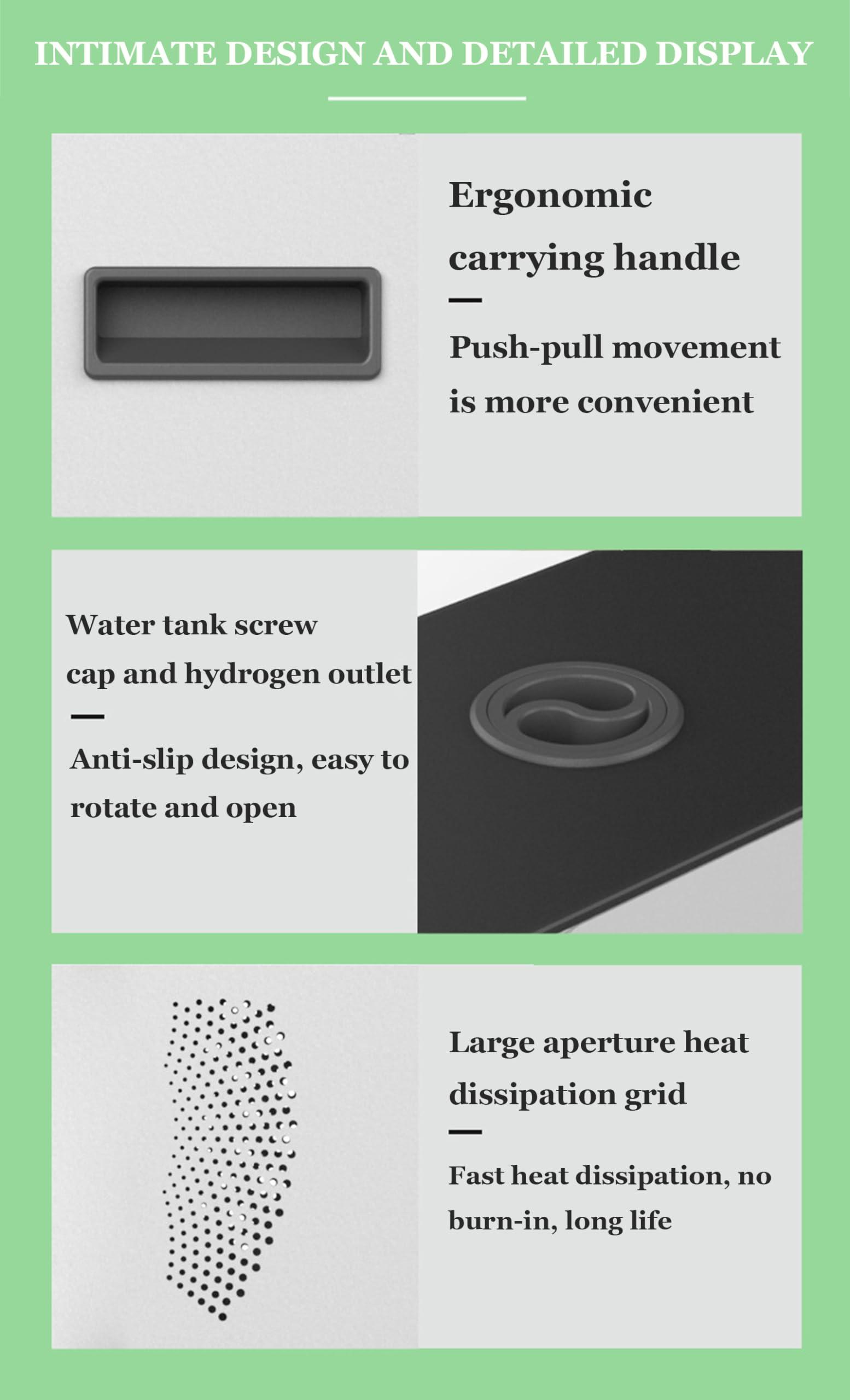 ASHLGQB ASHLGQB Hydrogen Inhalation Machine, HO-Mixed (300H+300O+300H) mL/min Hydrogen Inhaler, Upgrade Hydrogen Water Generator, 99.99% High Purity, Adjustable flow