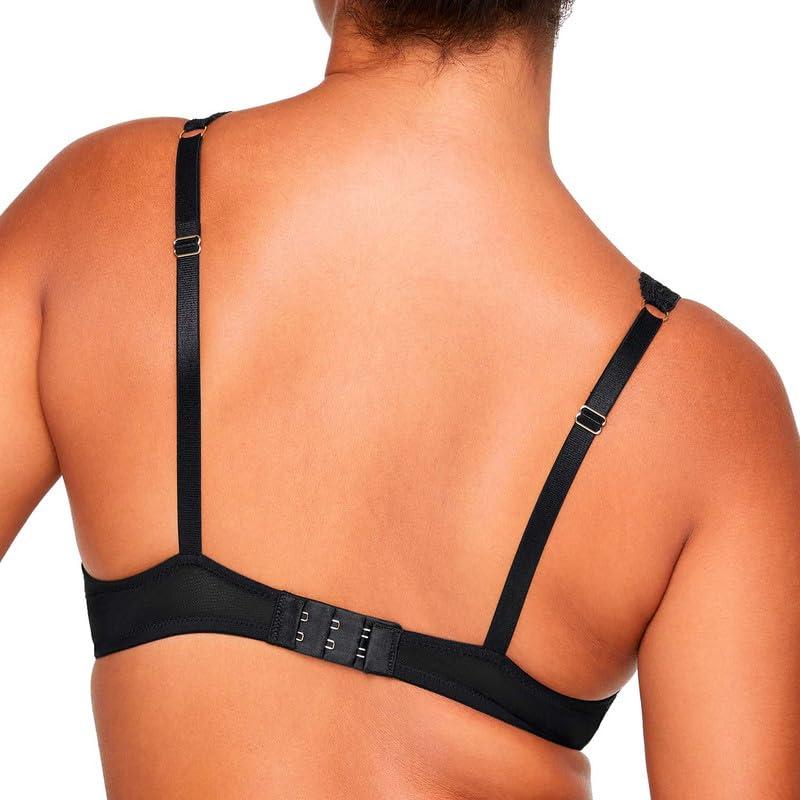 ThirdLove ThirdLove Lace Contour Plunge Bra Made for All-Day Wear, Adjustable Straps with Comfortable Underwire Support, Bras for Women Black