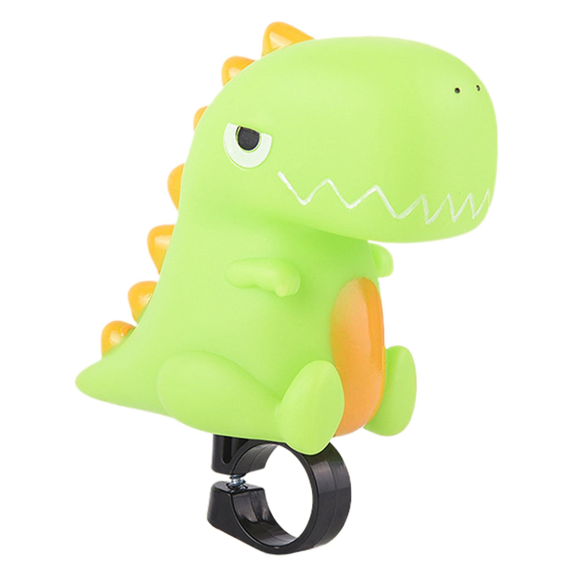 Generic Bike Bell Kids Cute Bicycle Bell Cartoon Dinosaur Bike Horn Squeeze Bicycle Horn Clear Sound Bicycle Bell for Toddler Children Boys Girls Accessories