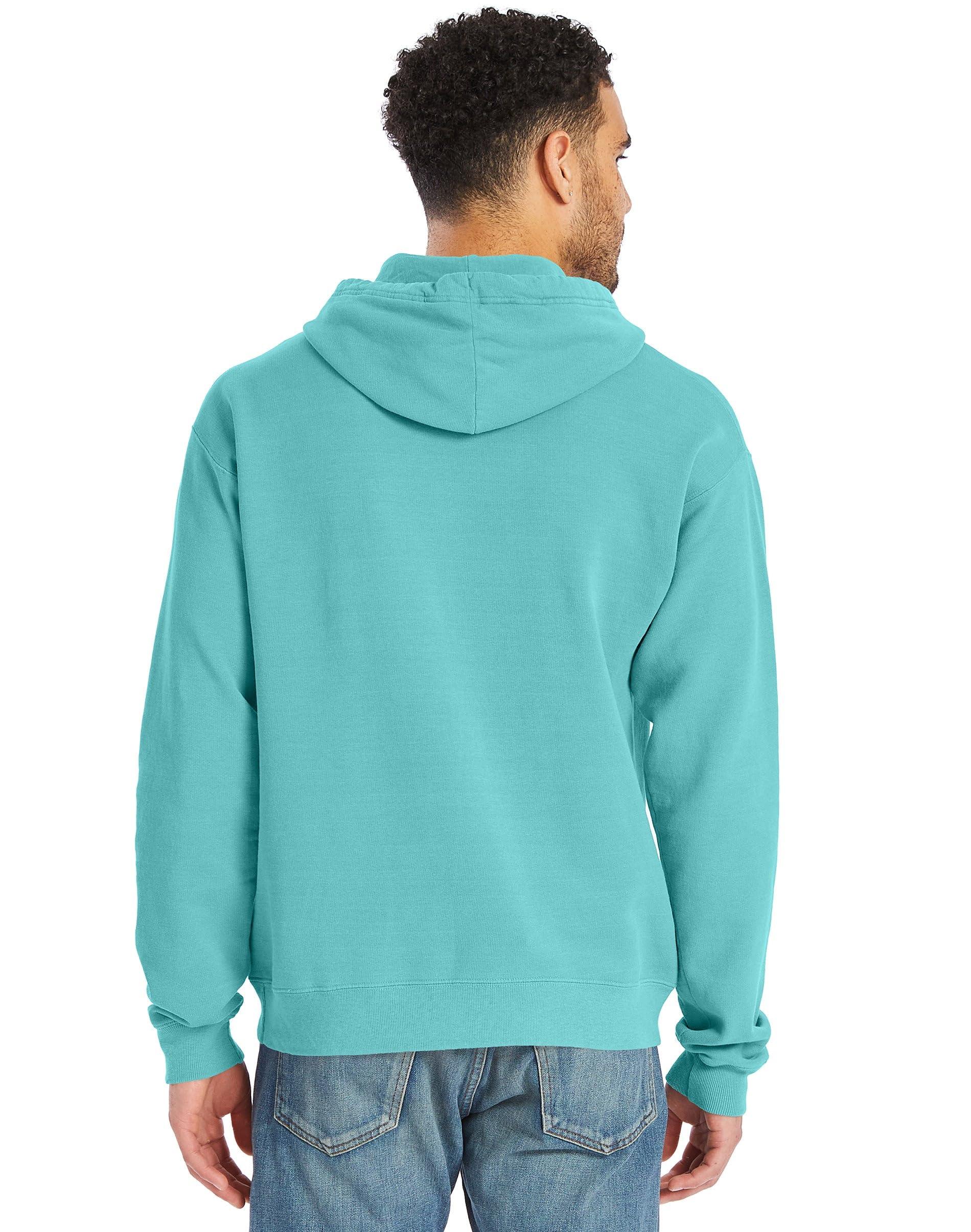 Hanes Hanes Men\'s Comfortwash Garment Dyed Hoodie Sweatshirt, Black, Large