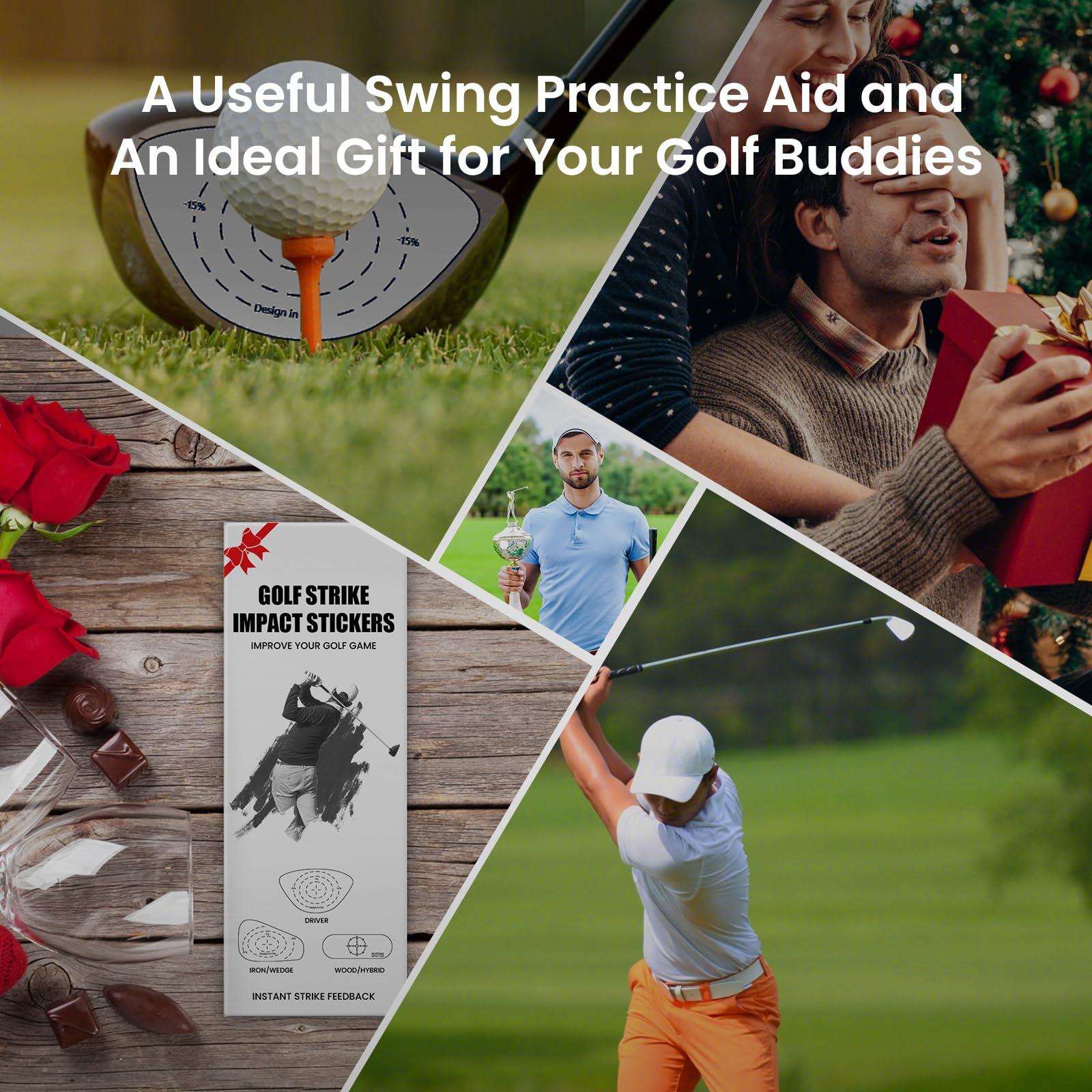 FINGER TEN Golf Club Impact Tape Stickers Labels for Driver Woods Irons Putters Value 75/150/375 Pcs, Ball Hitting Recorder Training Aids Gift, Easy To Use for indoor outdoor(375Pcs-Right Handed Golfer)