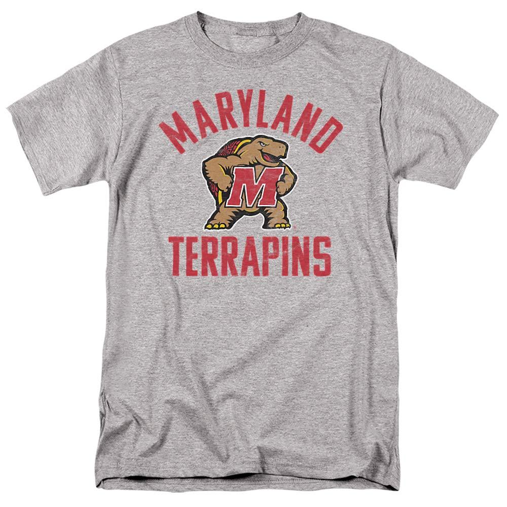 University of Maryland University of Maryland Official UMD Terrapin Logo Unisex Adult T-Shirt, Athletic Heather, 2X-Large