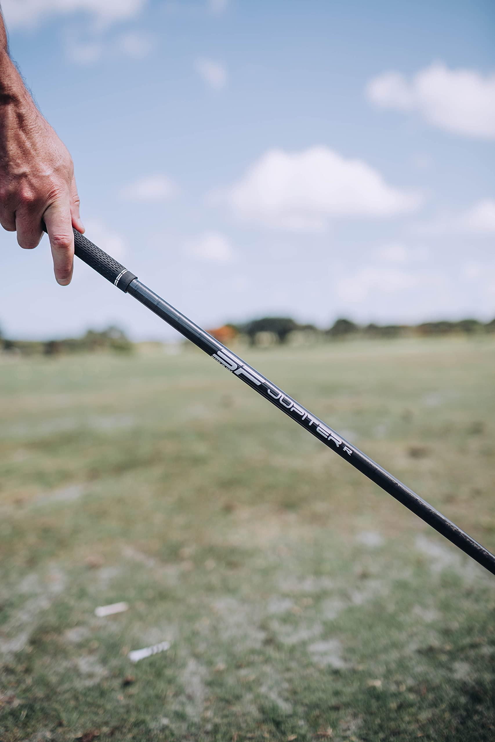 BIRDIE TOWN JUPITER Steadfast Carbon Fiber Driver Shaft - Carbon Fiber Golf Shaft with Standard 45.5\" Play Length - 4 Flex Choices - Adapter Included - Installed Professional Club Fitting Team (Stiff, Tour Edge)