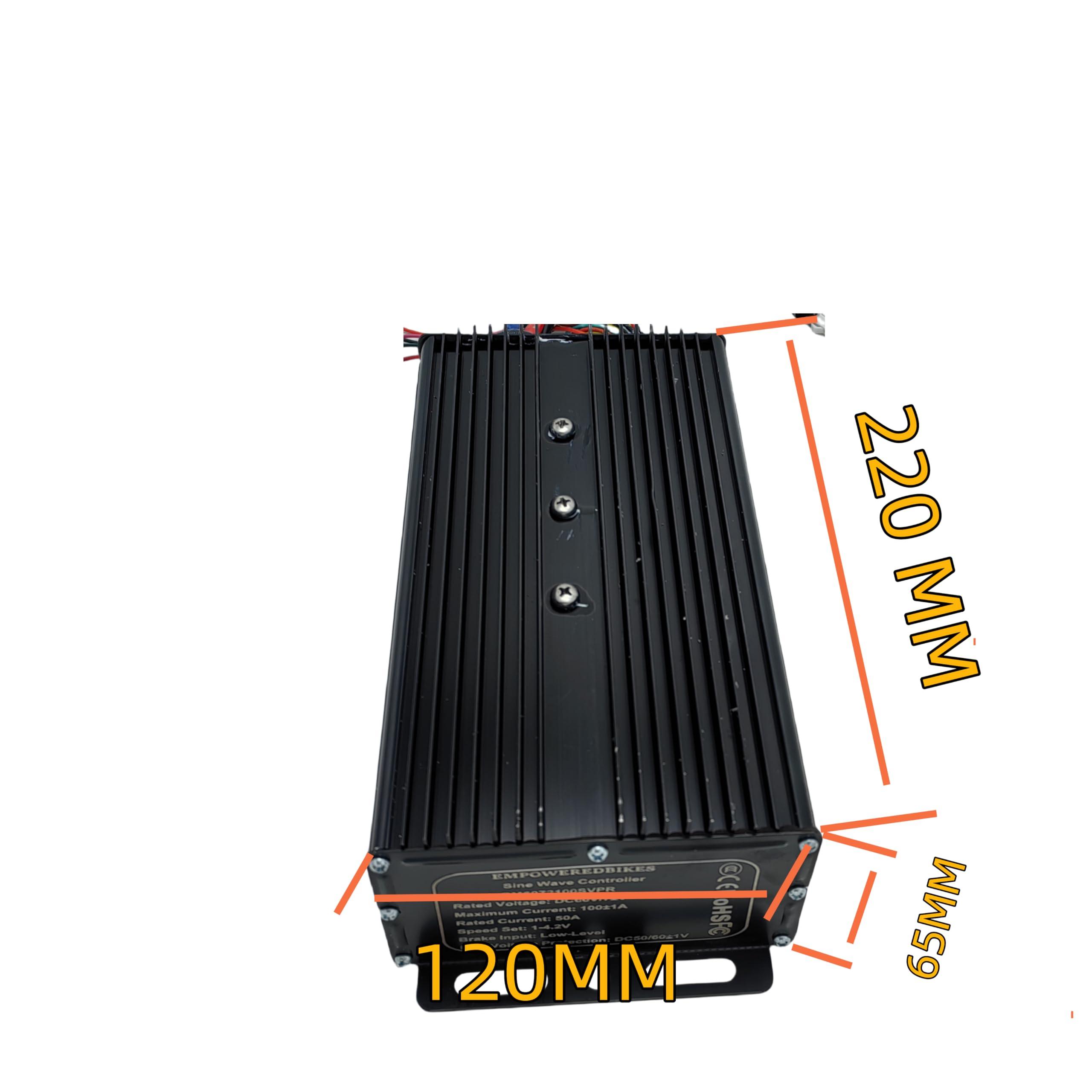 ebsenopower 48V/60V/72V 3000W-5000W 100A Sine Wave eBike Controller, 24 MOSFET, with/Without LCD Display, with Regenerative Function (with UKC1 Display)