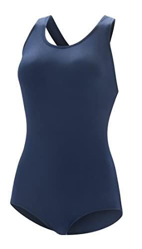 Dolfin Dolfin Aquashape Women\'s One Piece Swimsuit Full Coverage Shaping Lap Suit (26, Navy)