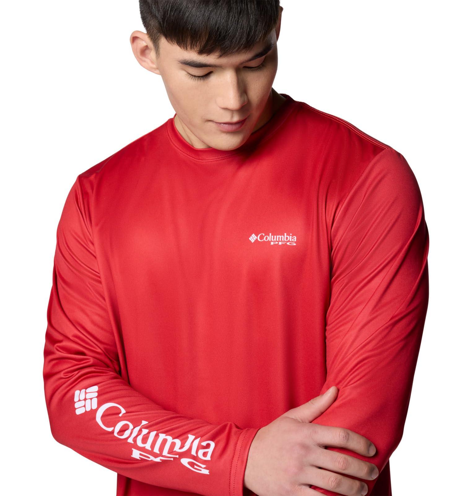 Columbia Columbia Men's Terminal Tackle PFG Statetriot Long Sleeve, Red Spark/Clean Line Pride FL Dorado, Small