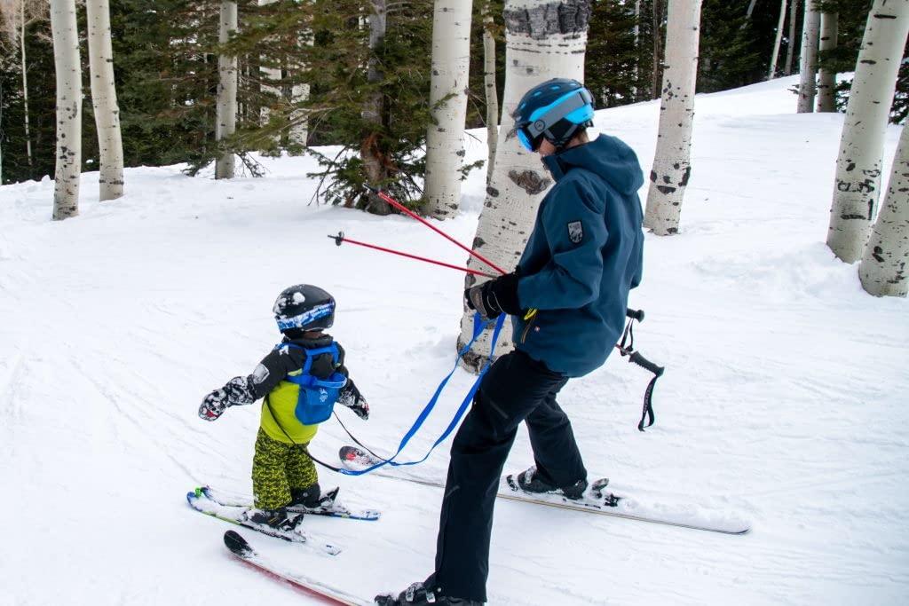 skiguard skiguard Ski Harness Trainer for Kids: Helping Toddler Learn to Ski with Support, Kids Ski Harness with Back Gripper Handle and Long Ski Leash, Child Ski Harness with Backpack for Age 2C8