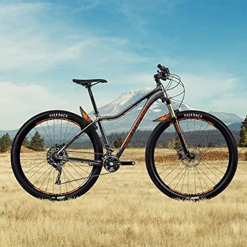 NICEDACK NICEDACK Bike Fender, Adjustable MTB Mud Guard, Front and Rear Compatible Mudguards, Fits 650B 20\" 26\" 27.5\" 29 inch Fat Tire Bikes and All Disc Brake Bicycles (Carbon Fiber Pattern,Orange)