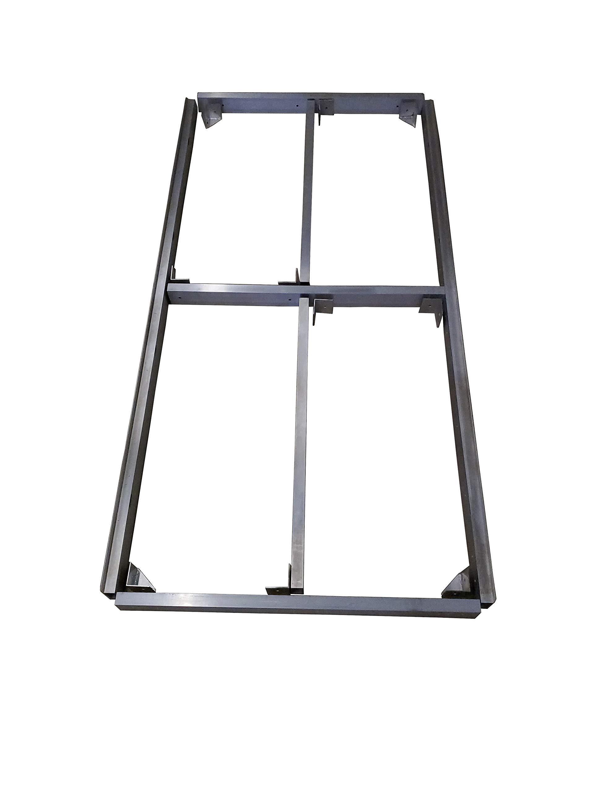 Patriot Docks Patriot Docks Complete Aluminum 4ft x 8ft Low Pro Aluminum Frame Dock Kit with Gray Poly Decking and 4 ft HD Pipe Supports (10504)