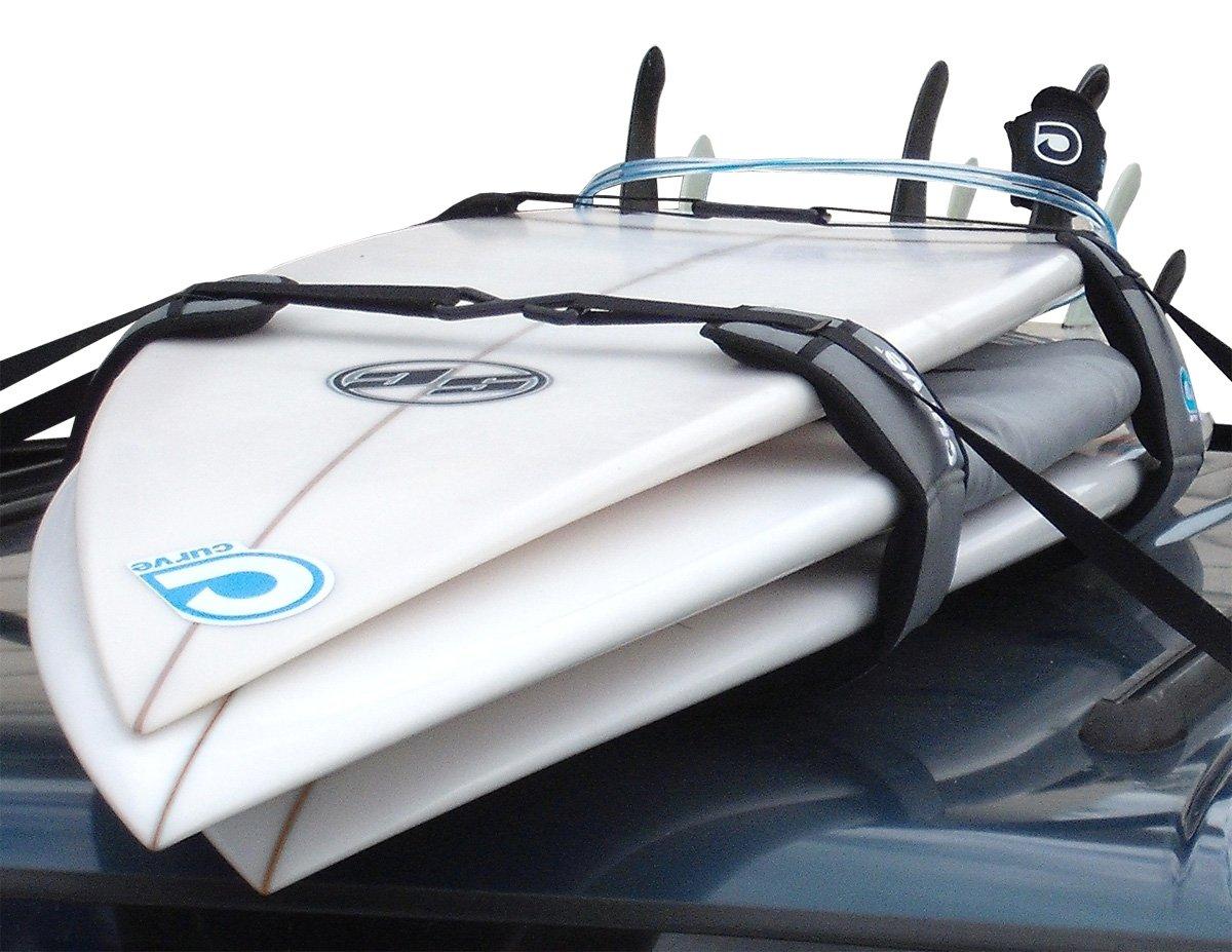 Curve Surfboard Soft Rack Lockdown Premium Surfboard Car Racks by Curve (Set of 2)