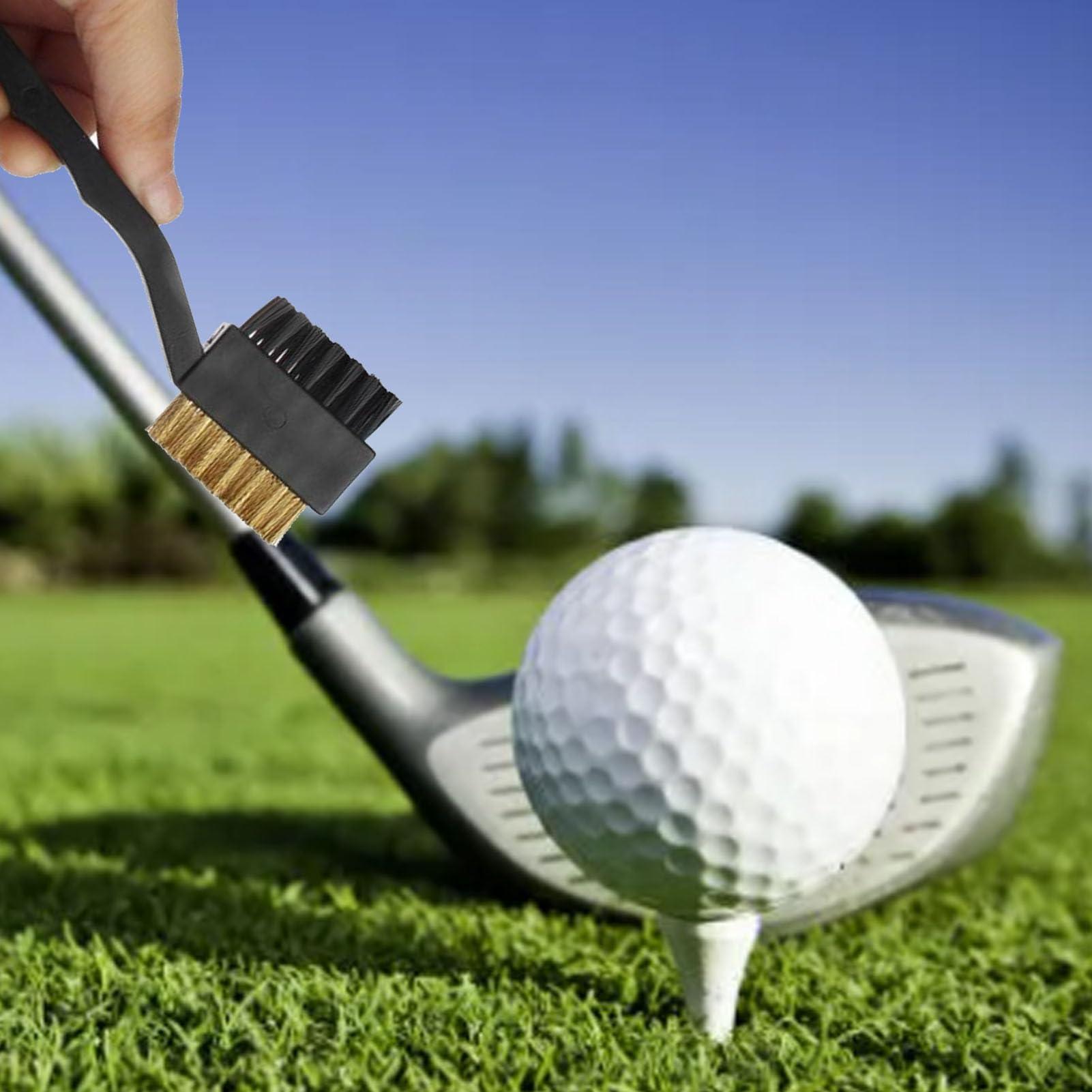 WBTY WBTY Golf Club Cleaning Brush Double Sided Copper Golf Club Brush Steel Dense Bristles Portable Multifunctional Golf Club Groove Cleaning Tool