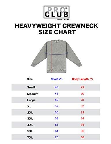 Pro Club Men s Heavyweight 13oz Crew Neck Fleece Pullover Sweatshirt Black X Large