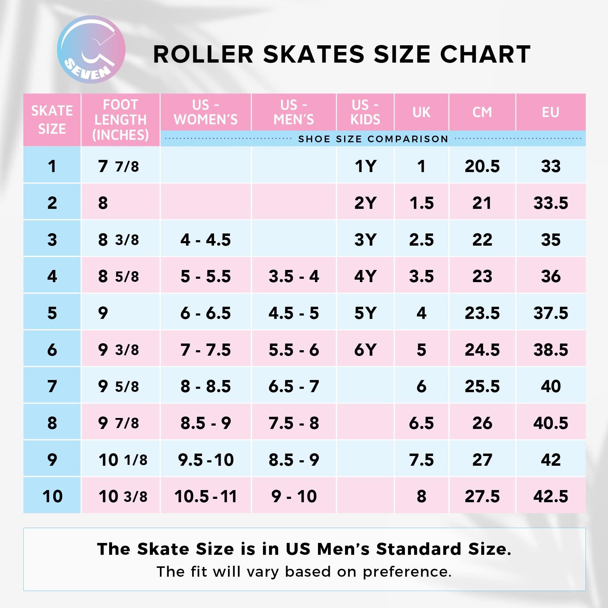 C SEVEN C SEVEN C7skates Cute Roller Skates for Girls and Adults (Vanilla Ice Cream, Women\'s 5 / Youth 4)