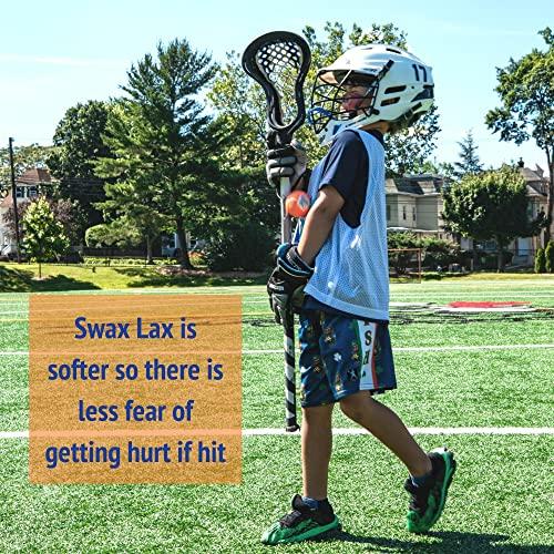 SWAX LAX SWAX LAX Lacrosse Training Ball - Indoor Outdoor Practice Less Bounce & Rebounds (1 Rainbow)