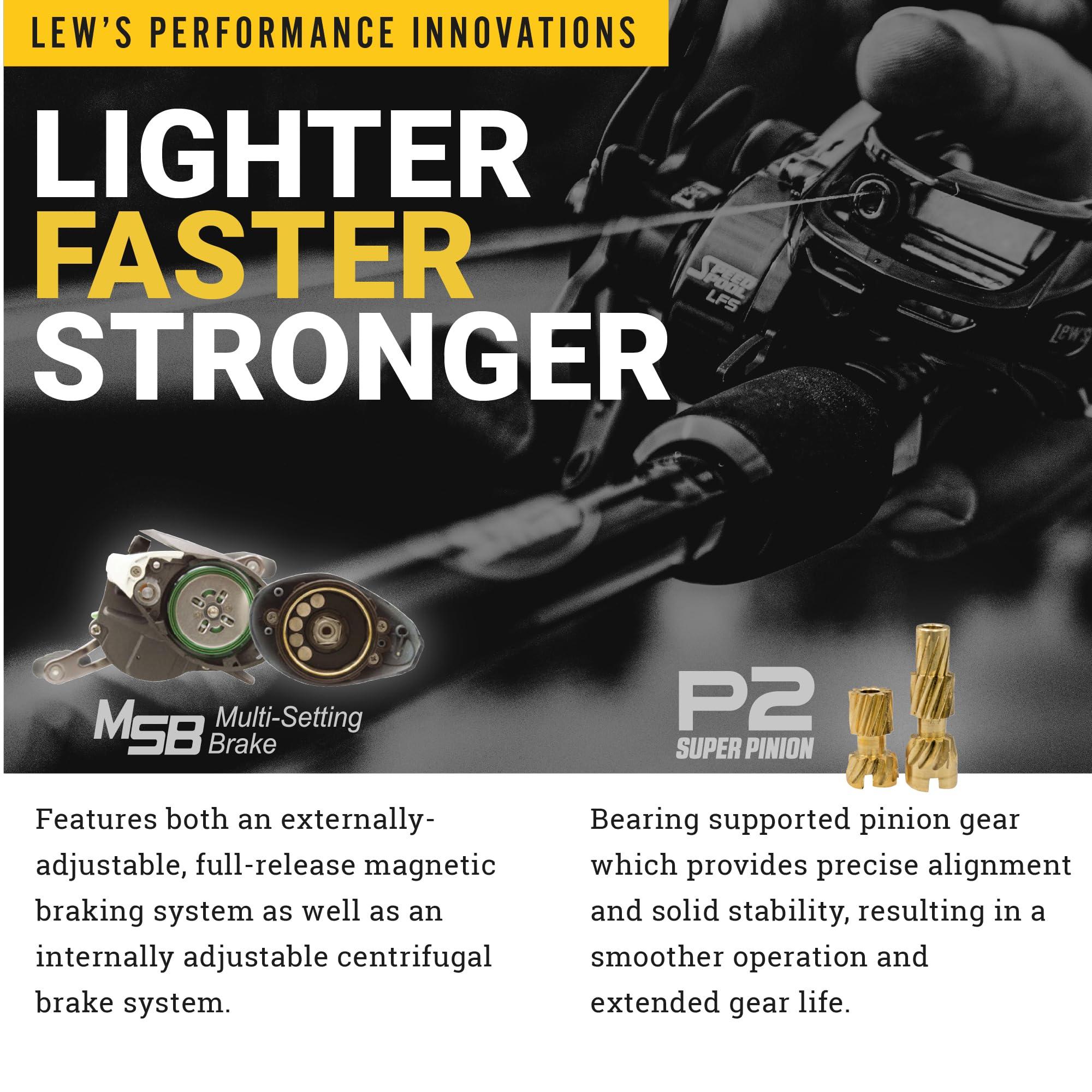 Lew\'s Lew\'s KVD Baitcast Fishing Reel, Aluminum Frame, Premium 10 Stainless Steel Ball Bearings