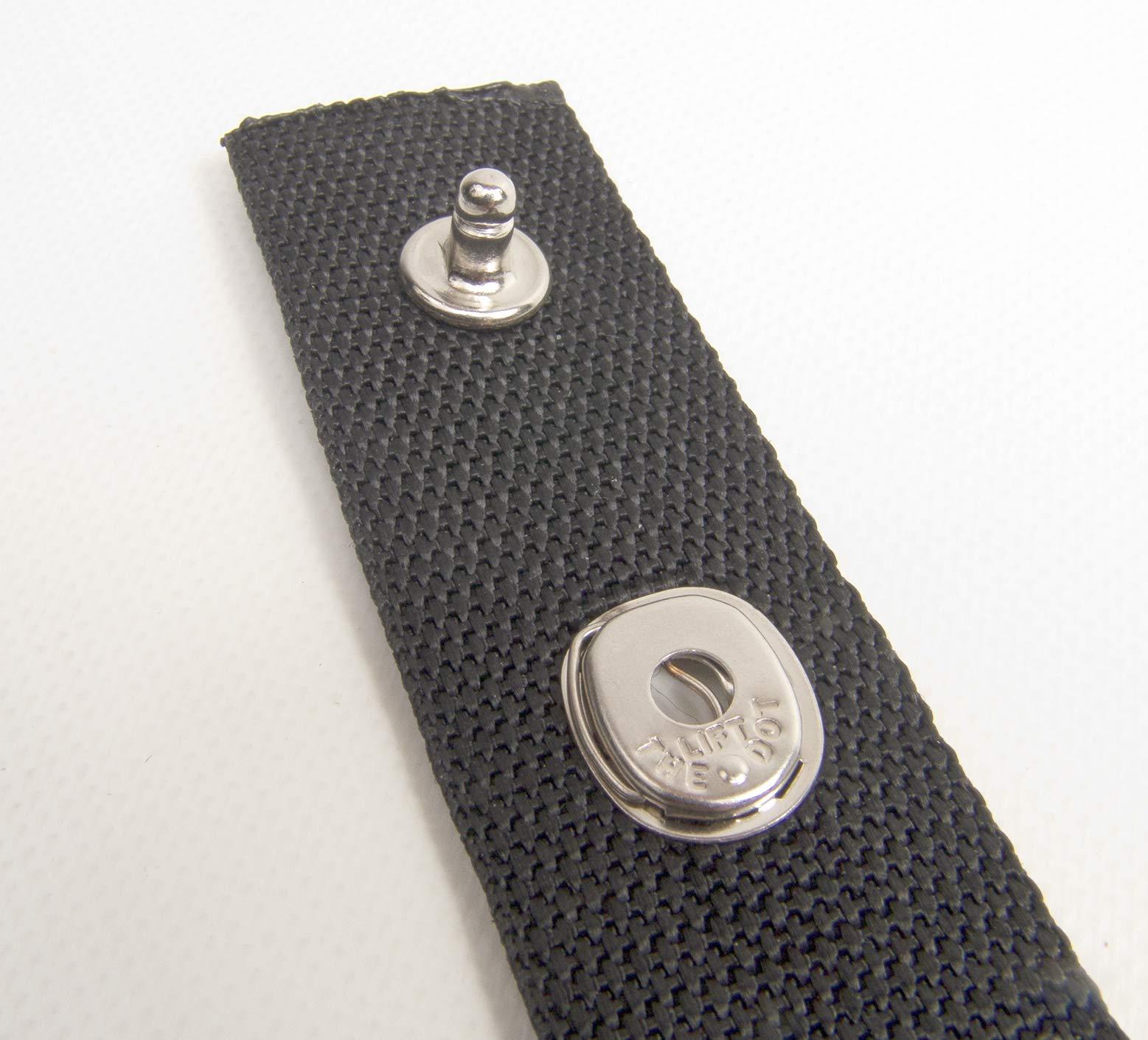 Extender Strap Extender Strap for Your Boat Cover, Lift The Dot Snap, Extends Length, Finger Loop Built in (3\" Inch, Black)