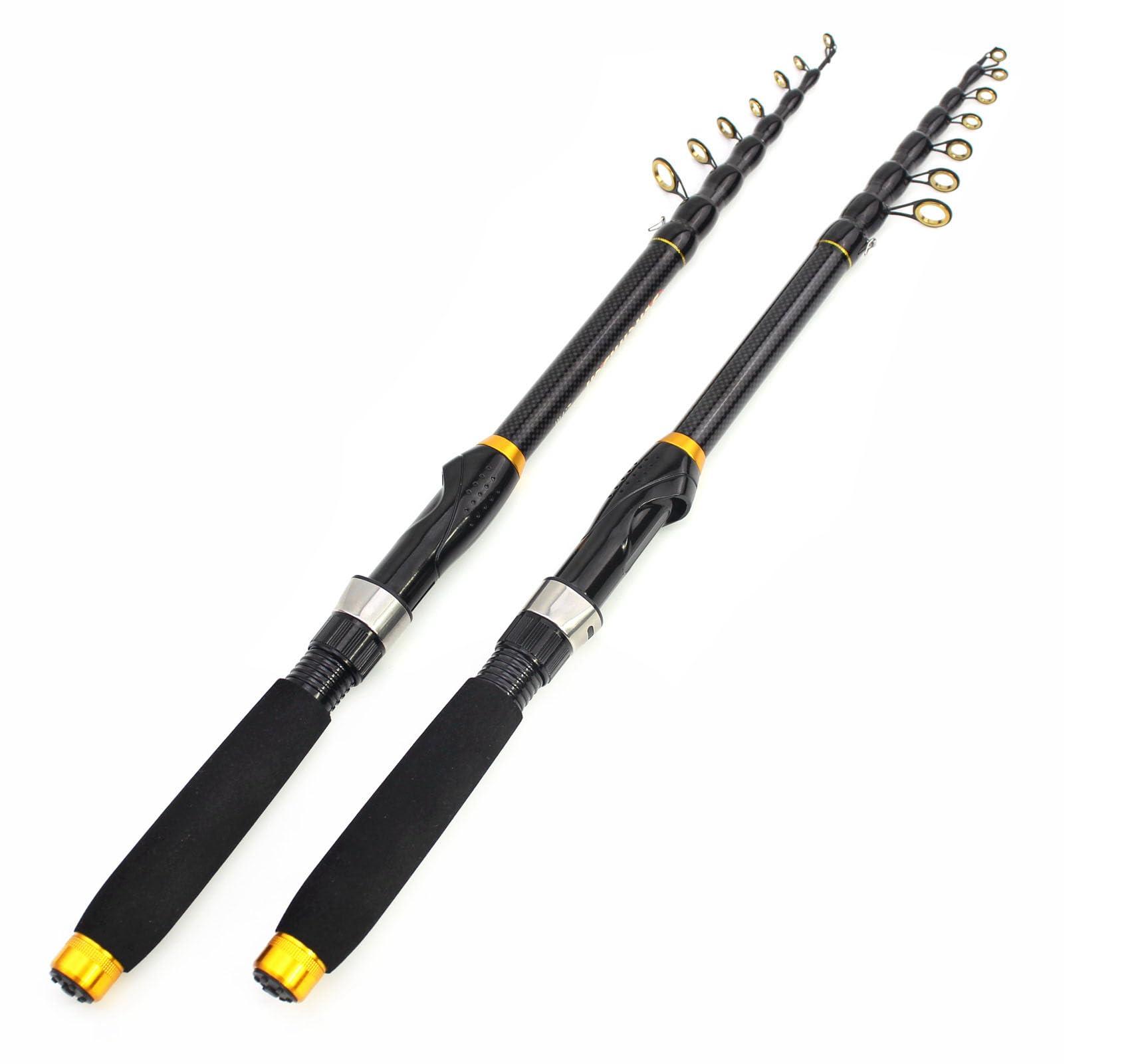 Cuoyuqie Cuoyuqie 1.8m-3.6m Carbon Telescopic Fishing Rod M Power Ultralight Travel Casting Rods (2.4m/7.8ft)