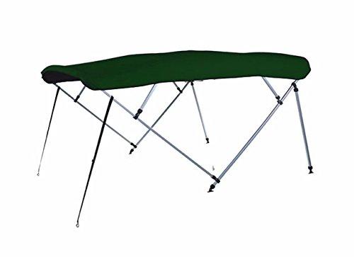 STOPBYUS STOPBYUS 7.6 oz Green 4 Bow Square Tube Boat Bimini TOP with Running Light Cutout Sunshade Compatible for Misty Harbor Explorer 2080EF 2013