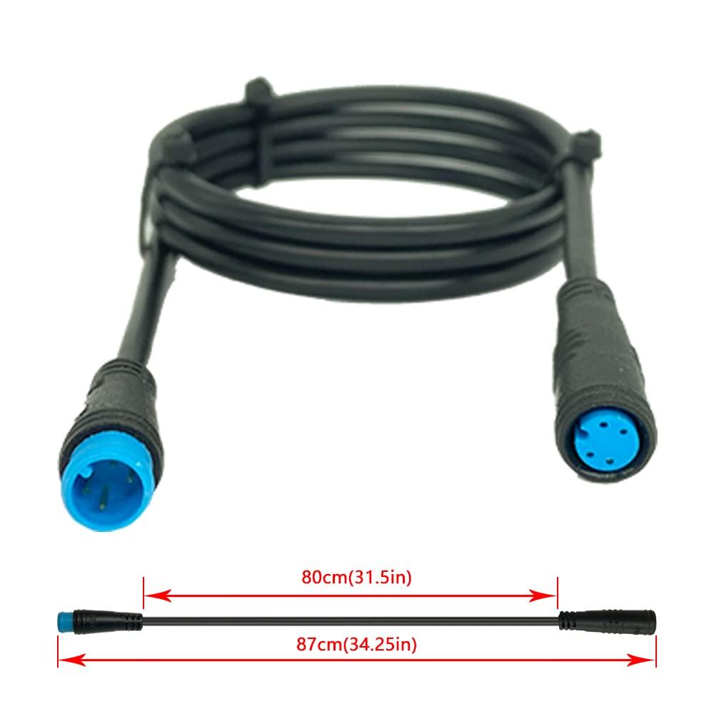 BEISGUANGS BEISGUANGS JULET Extension Cable 4 PIN Male to Female Plug Waterproof Head Signal Line Cable for Ebike Accessories Electric Bike Display Operation Button Connection Line