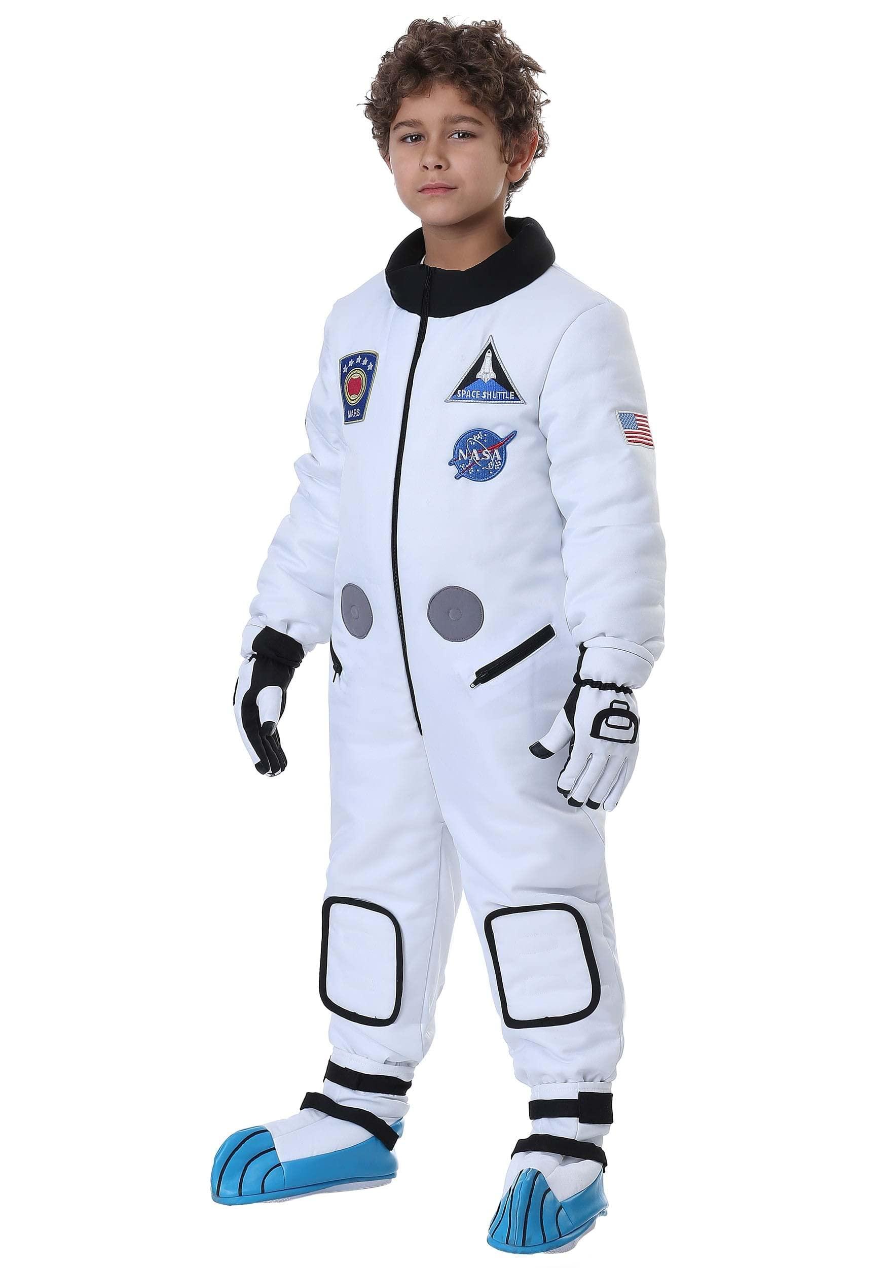 Fun Costumes Deluxe Astronaut Costume for Kids Child Space Suit Halloween Costume Nasa Outfit Kids Medium