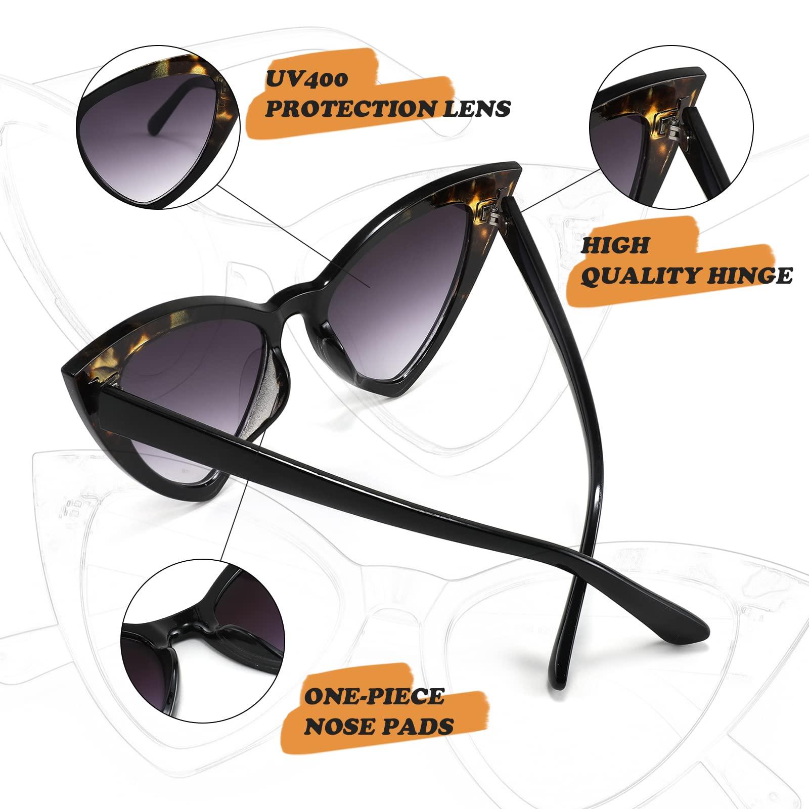 FEISEDY FEISEDY Retro Cat Eye Sunglasses for Women Fashion Vintage Cateye Sun Glasses B2235