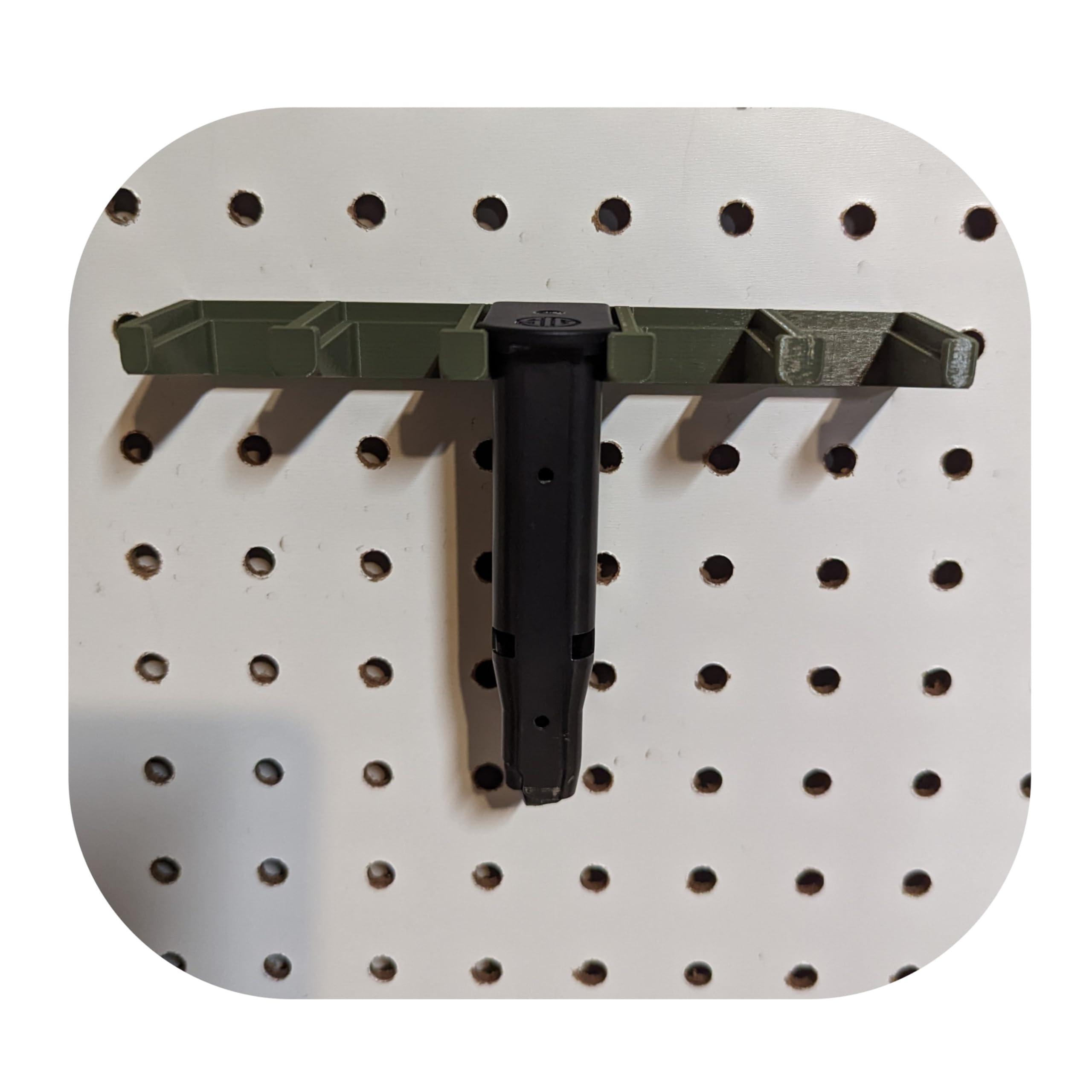 Hammy3DPrints Hammy3DPrints Mount for Sig P365 Mags - Pegboard/Metal Pegboard/Skadis/etc. | Magazine Holder Storage Rack (XMacro: Heavyweight)