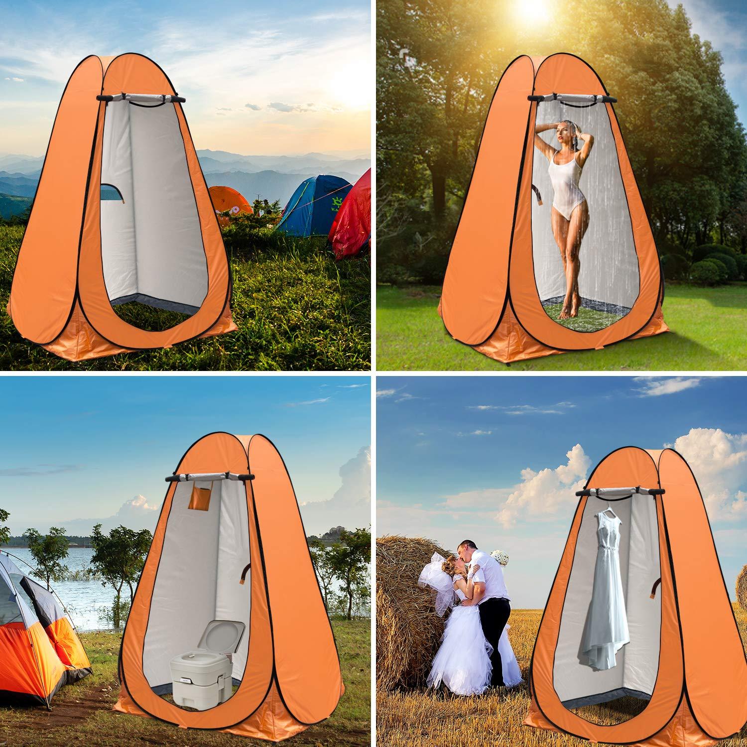 anngrowy anngrowy Pop Up Privacy Tent Shower Tent Portable Outdoor Camping Bathroom Toilet Tent Changing Dressing Room Privacy Shelters Room for Hiking and Beach UPF 40+ Waterproof with Carry Bag