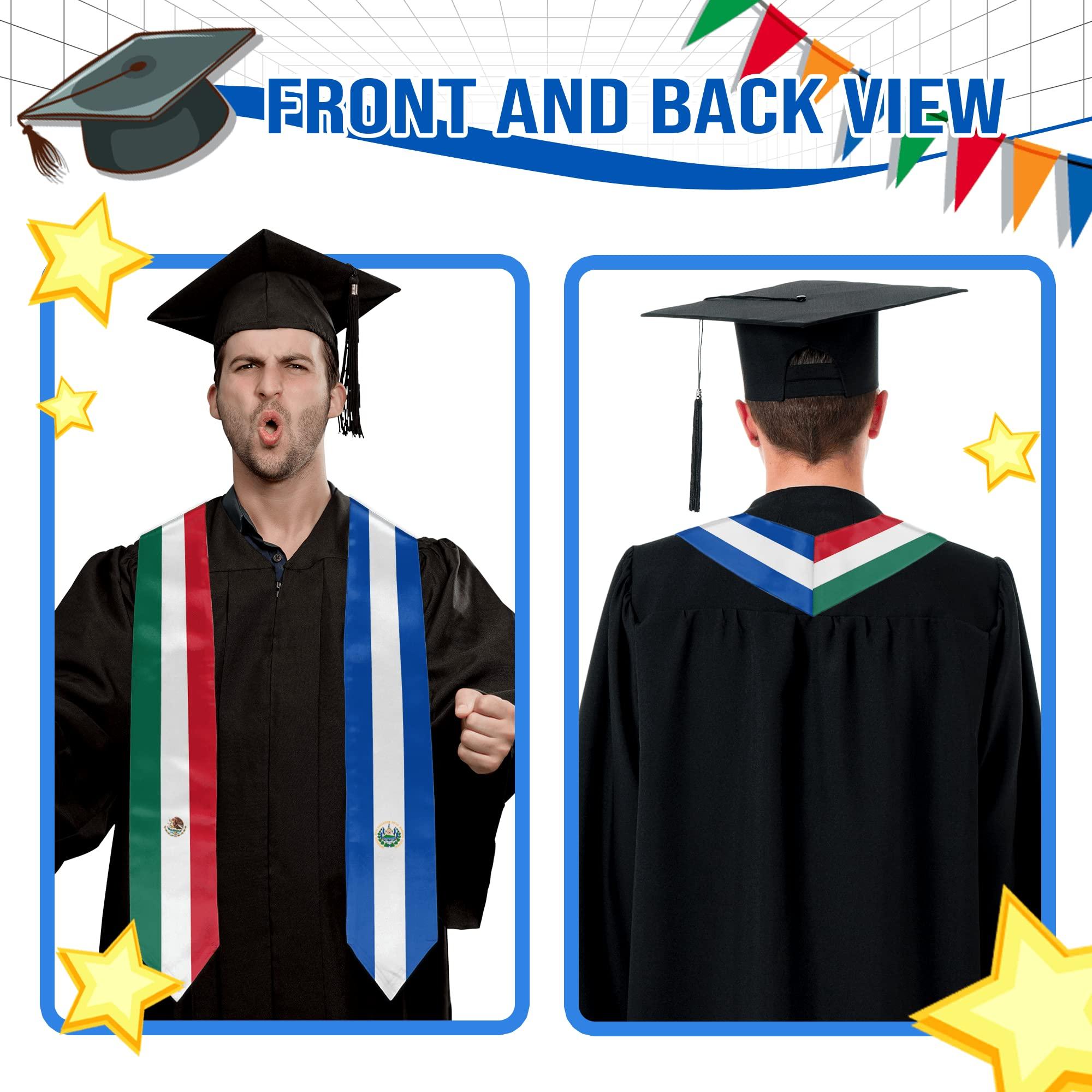 Vcmaluco Vcmaluco Mexico Flag Graduation Stole Mexican Graduation Sash Scarf Graduation Gift for International Student