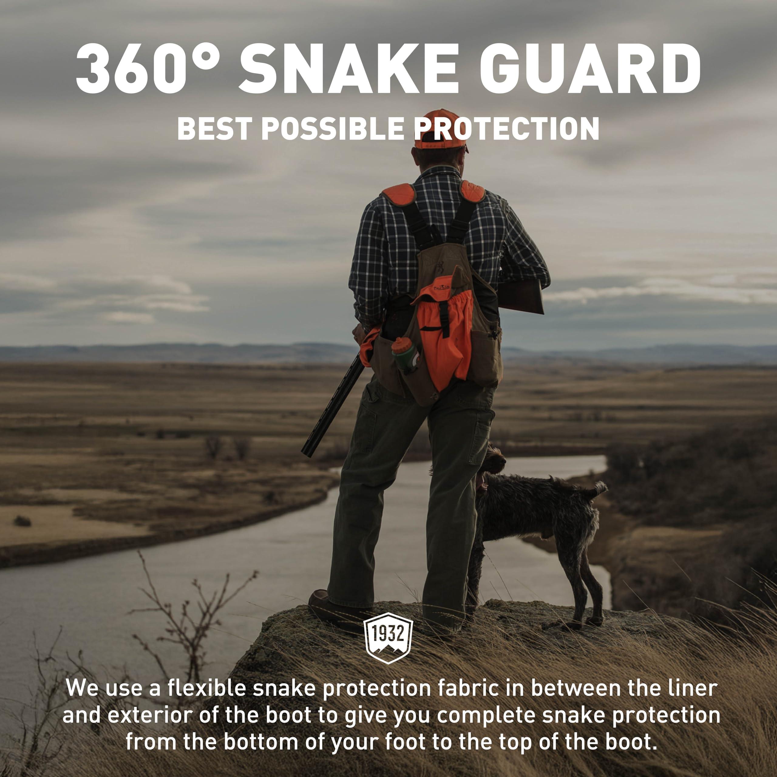 Danner Danner Sharptail 17\" Side-Zip Waterproof Snake Boots for Men - Full-Grain Leather and Nylon with 360 Snake Guard, Comfort Footbed & Traction Outsole, Brown - 8.5 D.