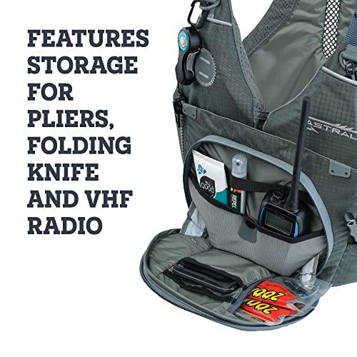 Astral Astral, Sturgeon Life Jacket PFD for Kayak Fishing, Recreation and Touring, Pebble Gray, S/M