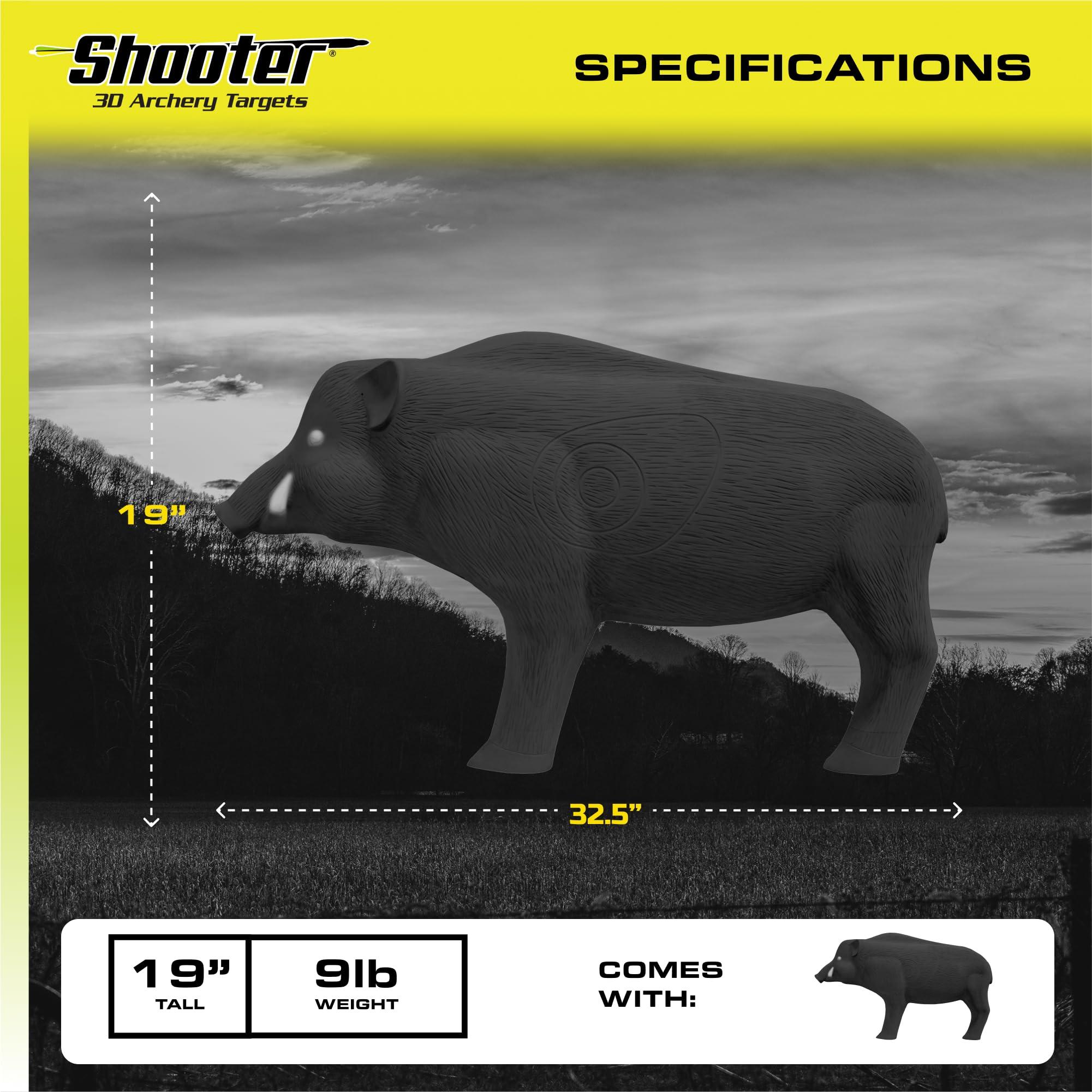 Shooter Field Logic-Shooter 3D Archery Hog Target, Black, One Size