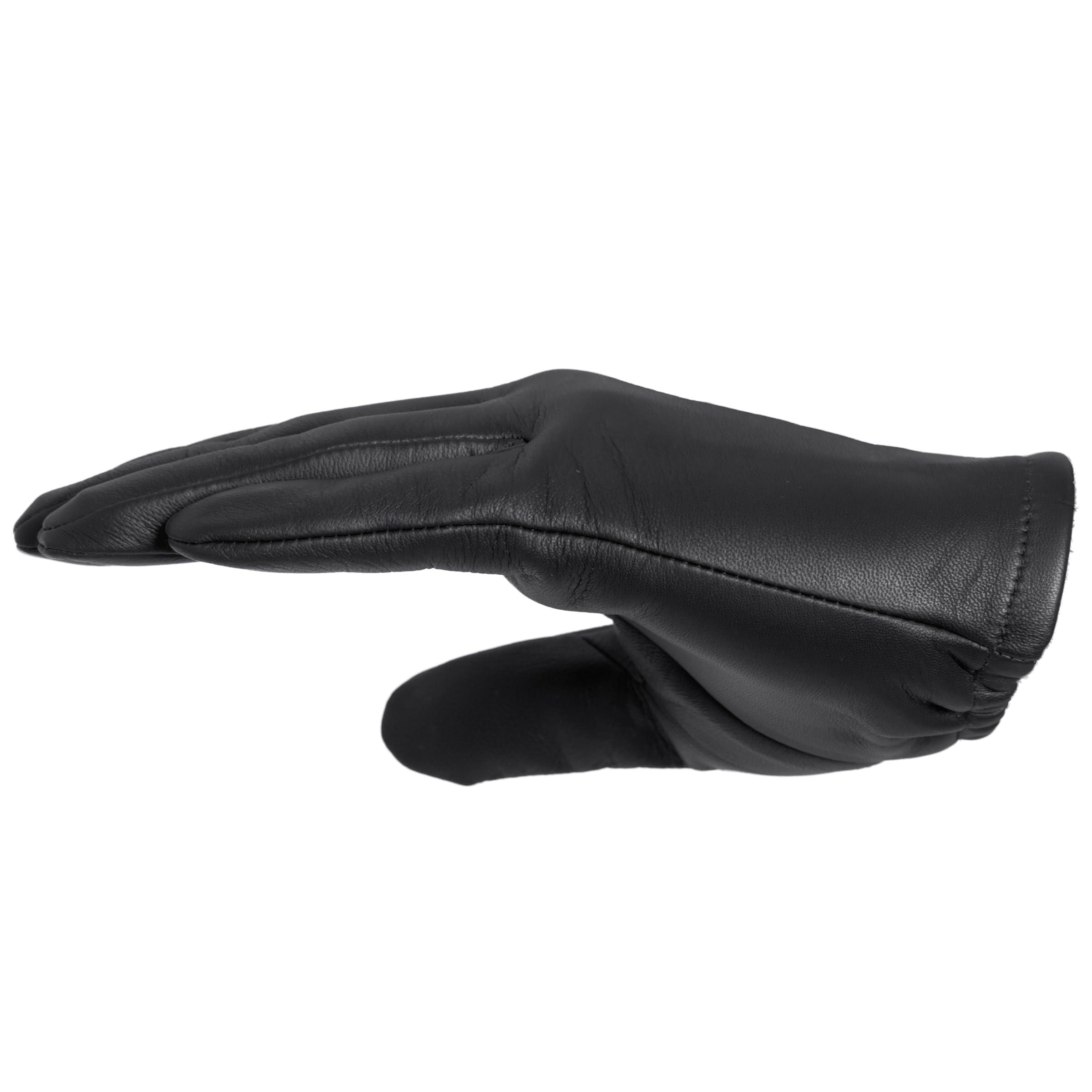 Tough Gloves Tough Gloves Patrol-X Ultra Thin Leather Gloves, TD301 Black Size 12