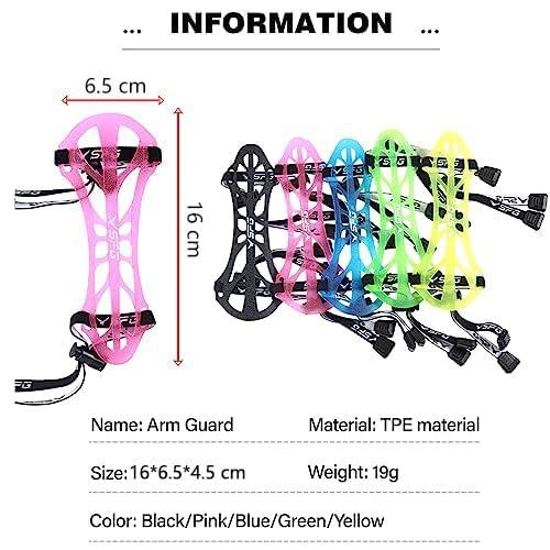 SPG SPG Archery Arm Guard Protector - Adjustable Professional Bow Arm Guards Forearm Protector Armguard for Adults Youth Men Women Competition Shooting Hunting Practice (Blue)