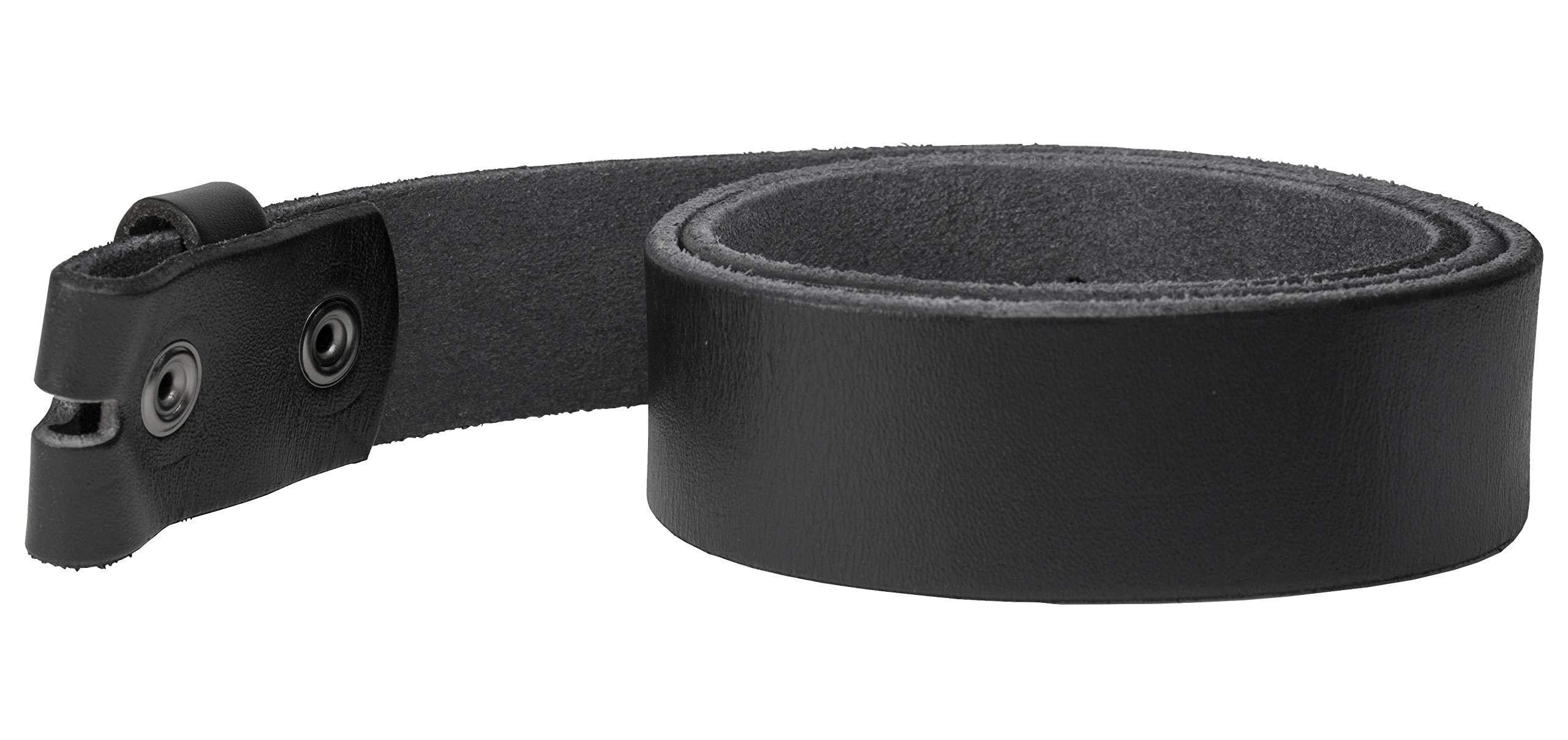 Gelante Gelante Genuine Full Grain Leather Belt Strap without Belt Buckle G2016-BK-XL