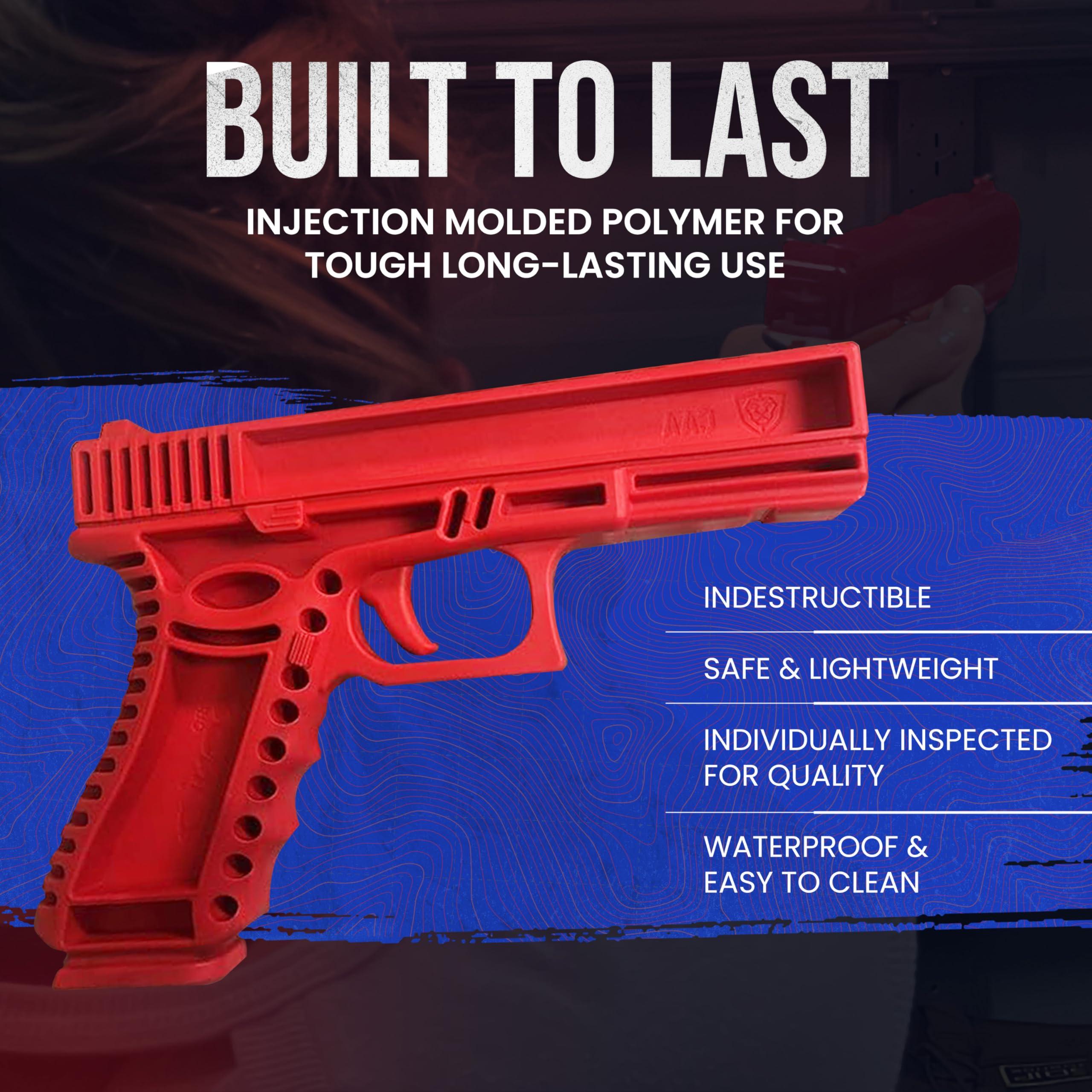 GARRET MACHINE Durable Plastic Polymer Training Pistol - Lightweight Realistic Training Gun for Safe Dry Fire Drills, Draw, Grip, Movement - Compatible with Glock 19 & 23 - Fits WML, IWB & Safariland ALS Holster