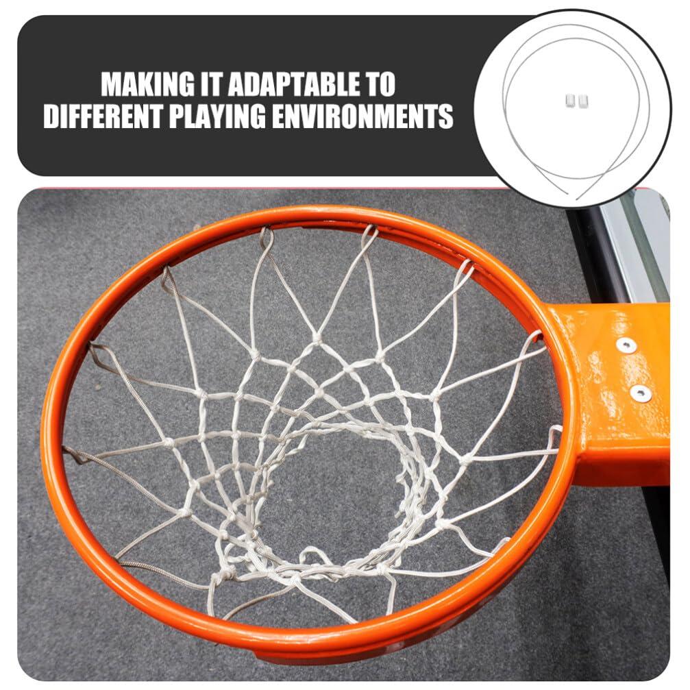 HANABASS HANABASS 2Pcs String Basketball Net Stringing Basketball Hoop Replacement Threading Steel Wire Fixing Cord Net Threading Overmolding Cable for Repair