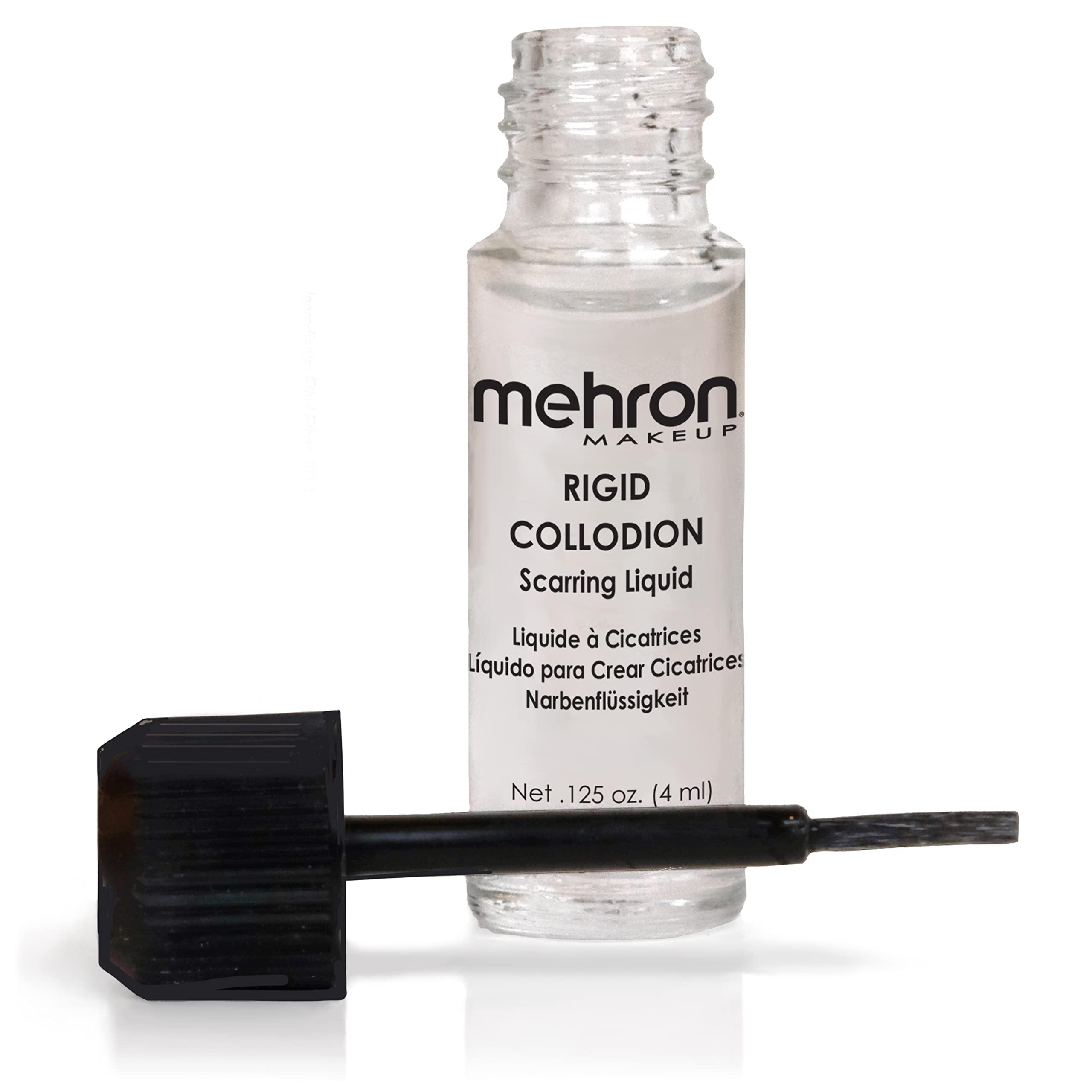 Mehron Mehron Makeup Rigid Collodion with Brush | Scarring Liquid | Liquid Scar Makeup | SFX Scar for Film .125 oz (4ml)
