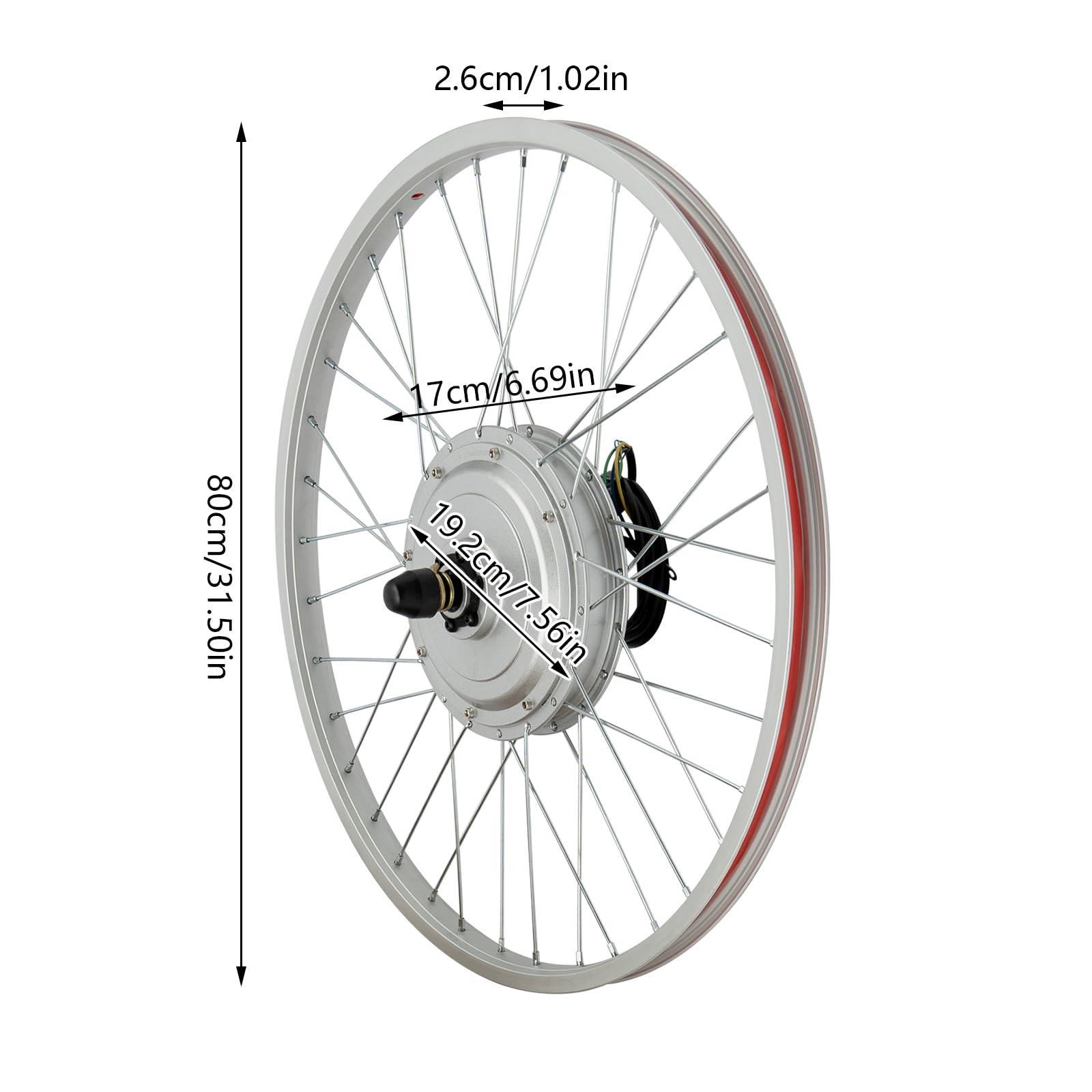 JAYGOVAN JAYGOVAN 24" Electric Bicycle Conversion Kit 36V 750W Ebike 170mm Front Hub Motor Wheel Kit E-Bike Conversion Kit Dual Mode Controller Twist Throttle/Thumb Hub Bicycle Conversion Motor Kit