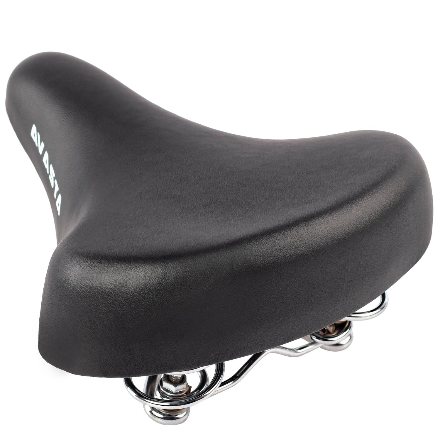 AVASTA AVASTA Kids Bike Seat Bicycle Saddle for Girls & Boys Waterproof Wide Soft Bike Cushion Dual Shock Absorbing Kids Bike Accessories Fit for 12 14 16 18 20 inch Mountain Road Bicycle, Black