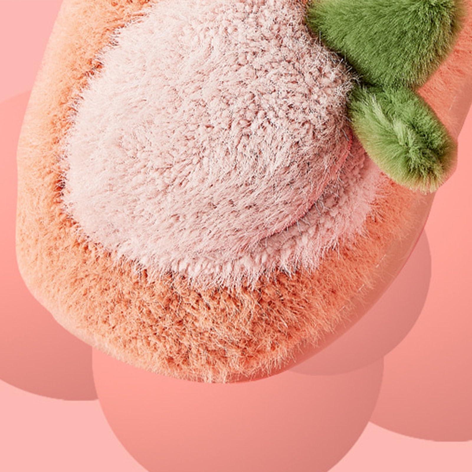 NineFit Basics Toddler Kids Slippers Fluffy House Slippers Warm Cute Animal Home Slipper Plush Indoor (Red, 13.5 Little Child)